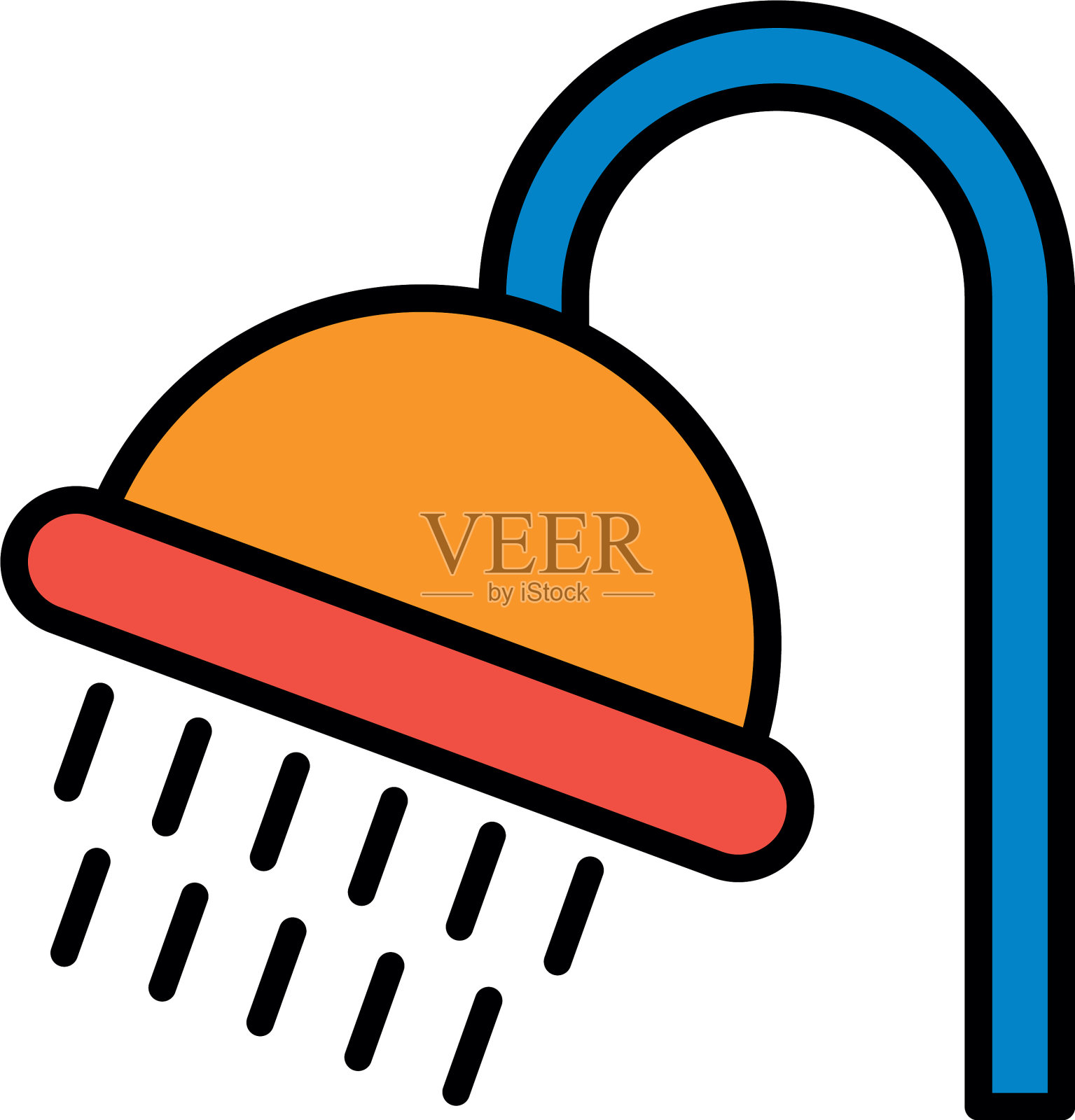 淋浴水龙头配件图标插画图片素材