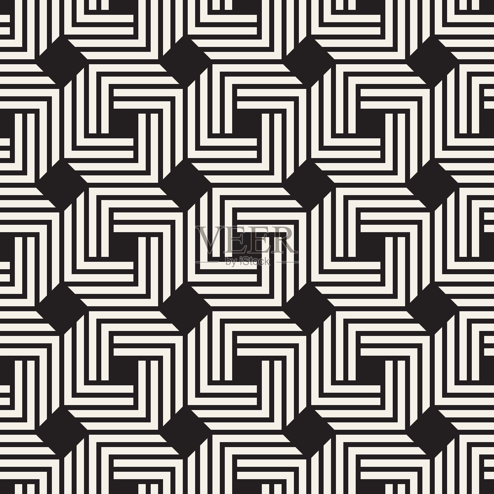 无缝线条马赛克图案现代时尚插画图片素材