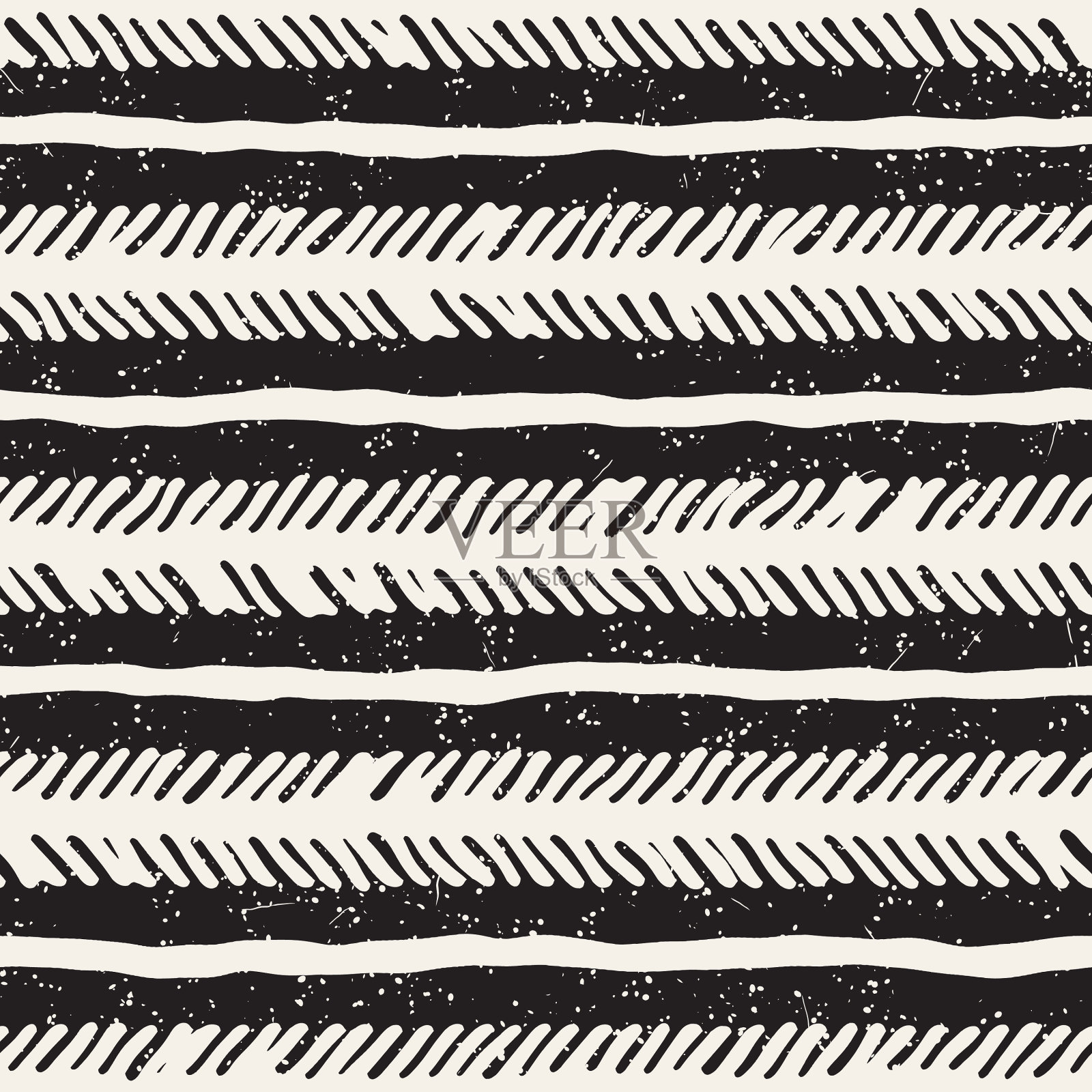 无缝几何图案手绘抽象插画图片素材