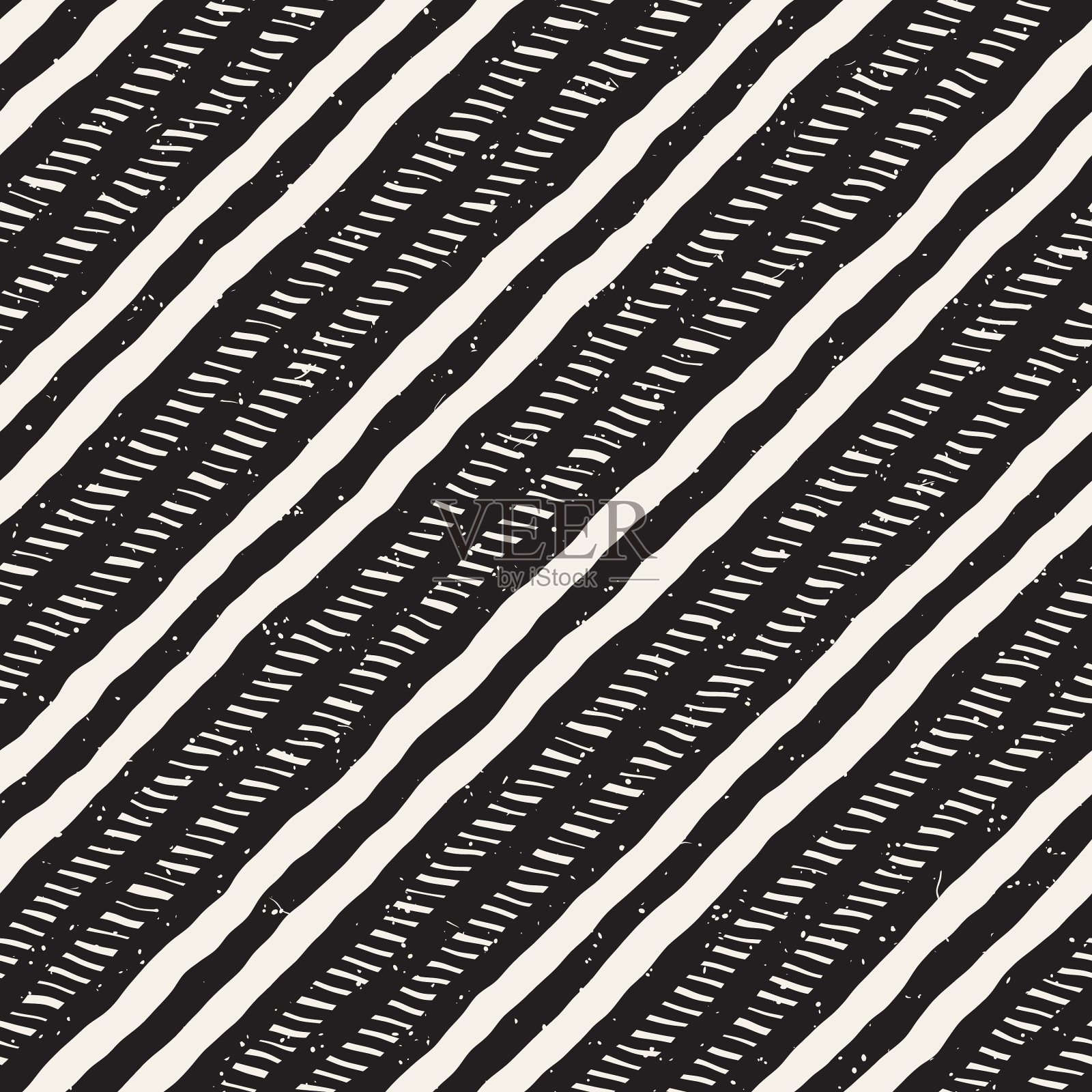 无缝几何图案手绘抽象插画图片素材