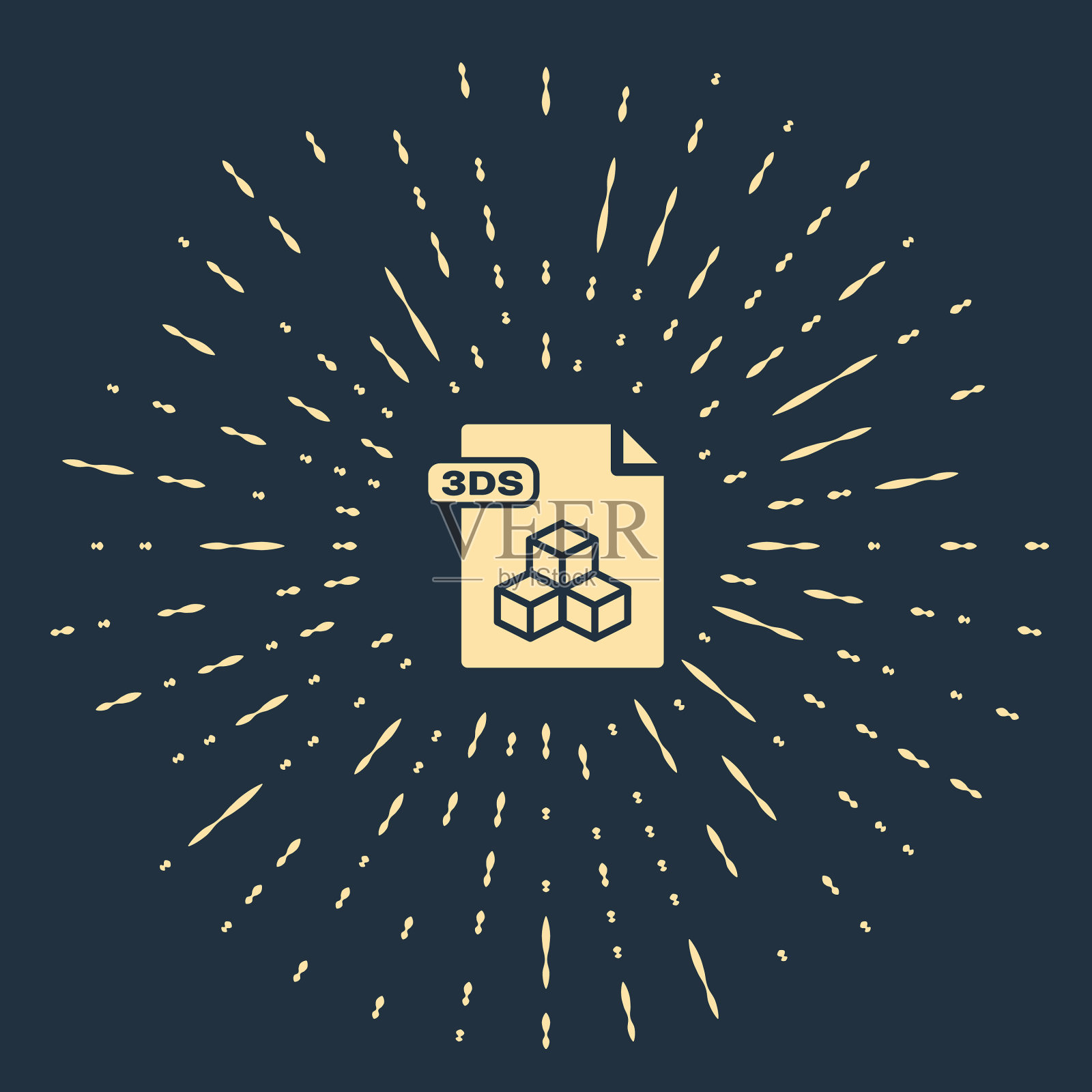 米色3ds文件文件下载3ds按钮图标插画图片素材