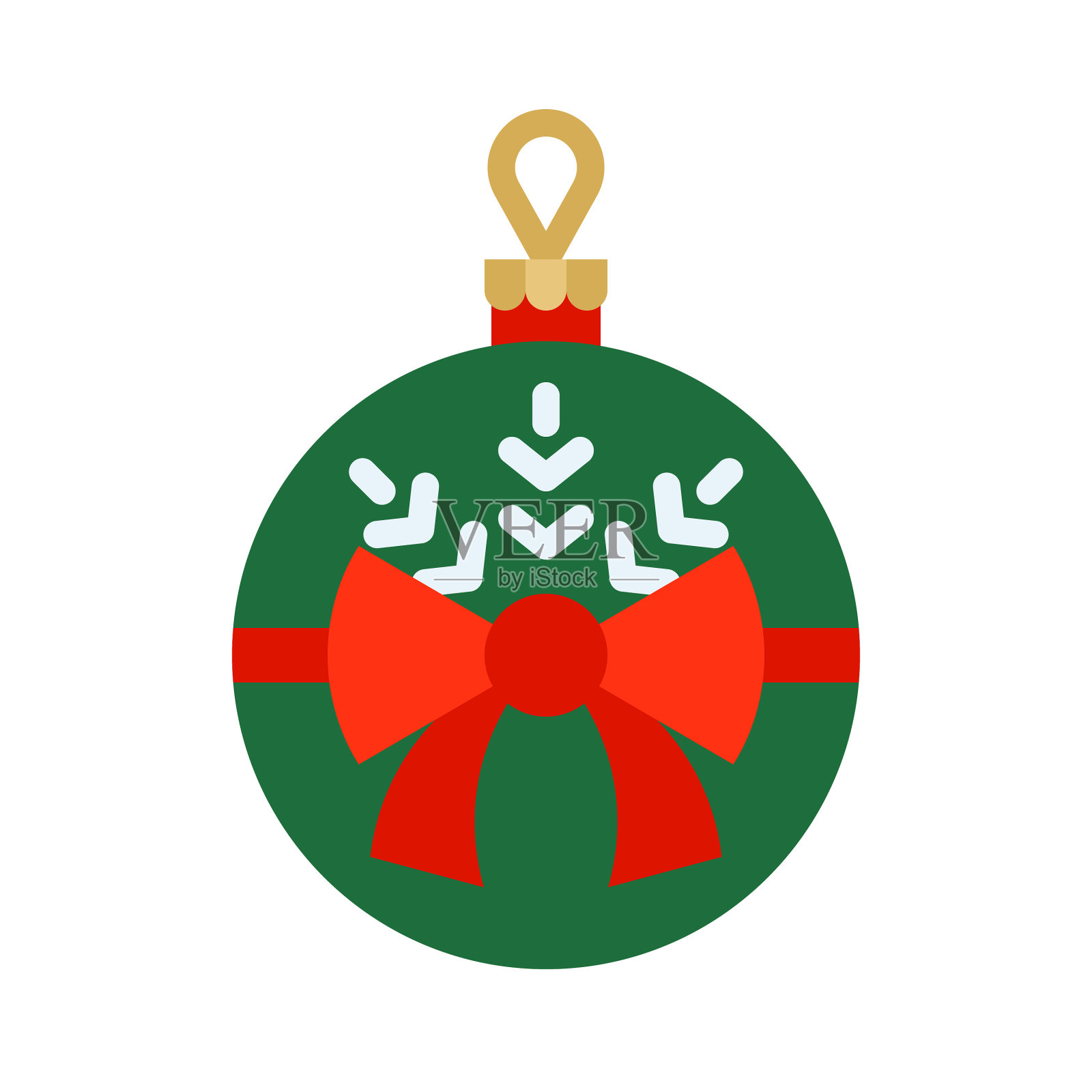 圣诞装饰物或圣诞球设计元素图片