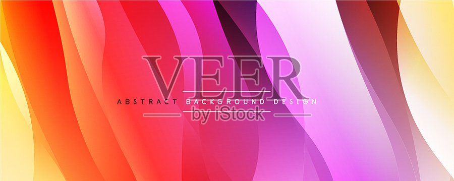 动态时尚的简单流体颜色梯度插画图片素材