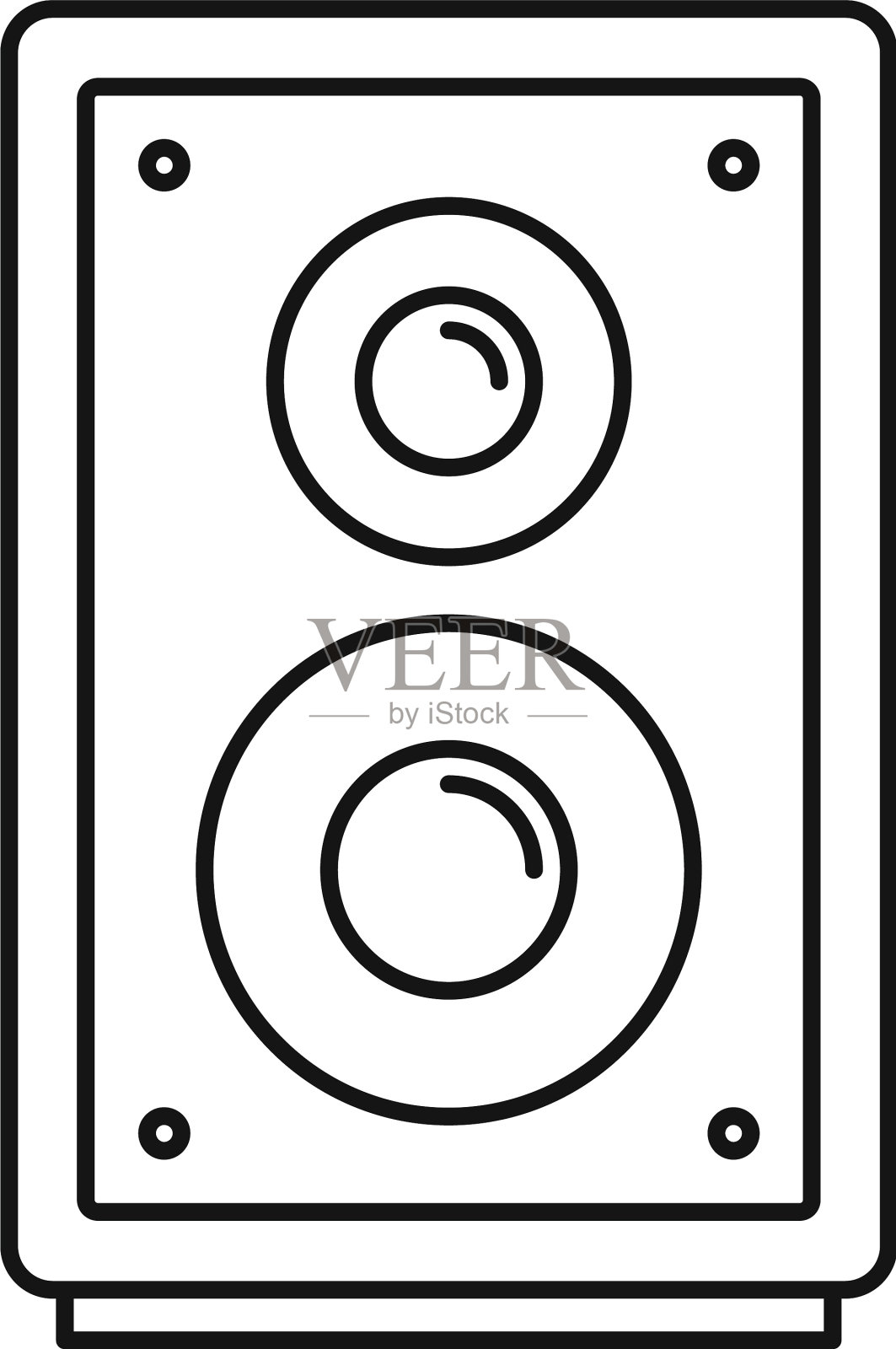 音乐扬声器图标轮廓风格图标素材