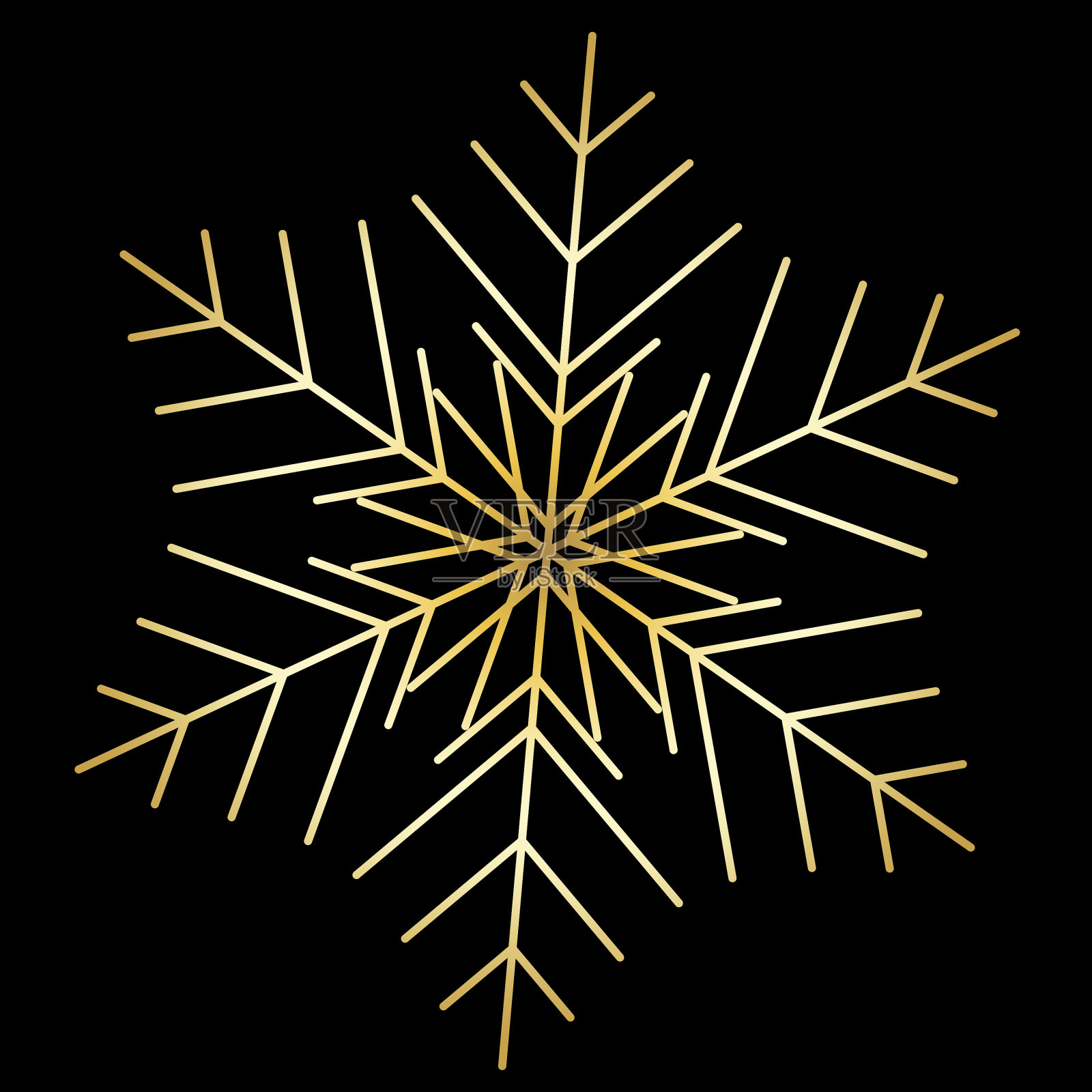 雪花图标为web插画图片素材