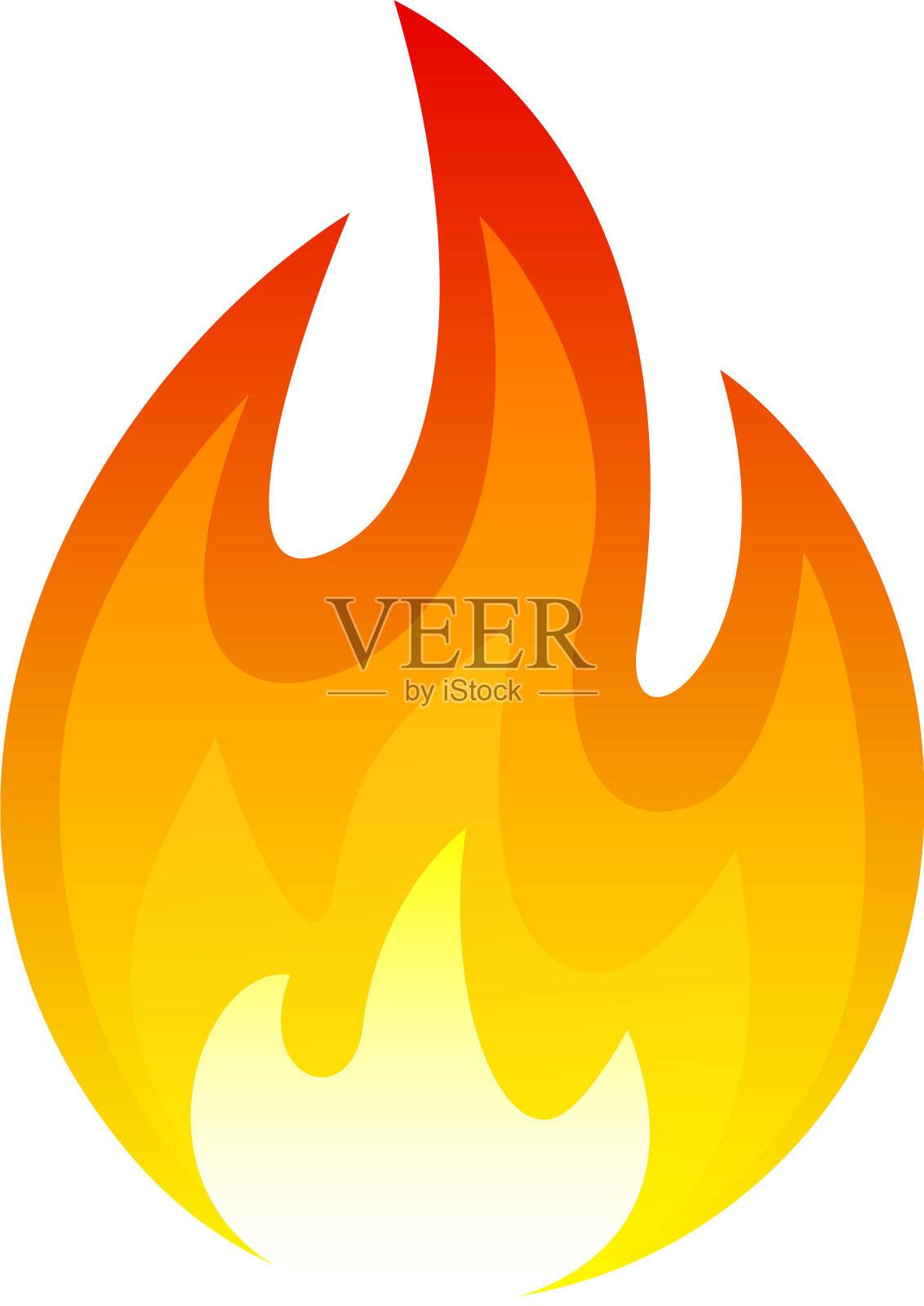 火的图标炽热的火焰和红色的热量设计元素图片