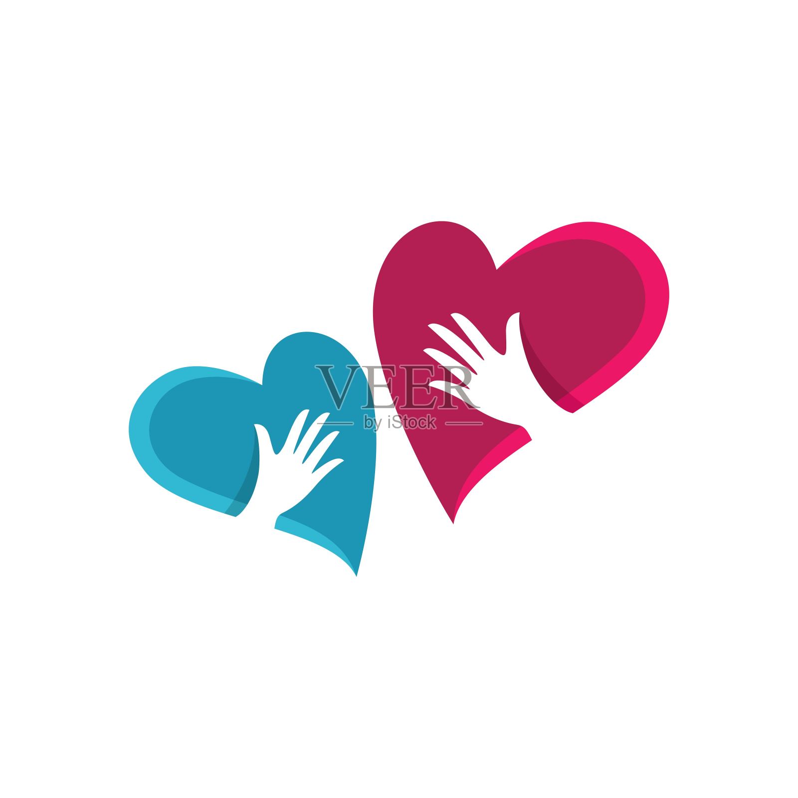 爱矢量图标插画图片素材