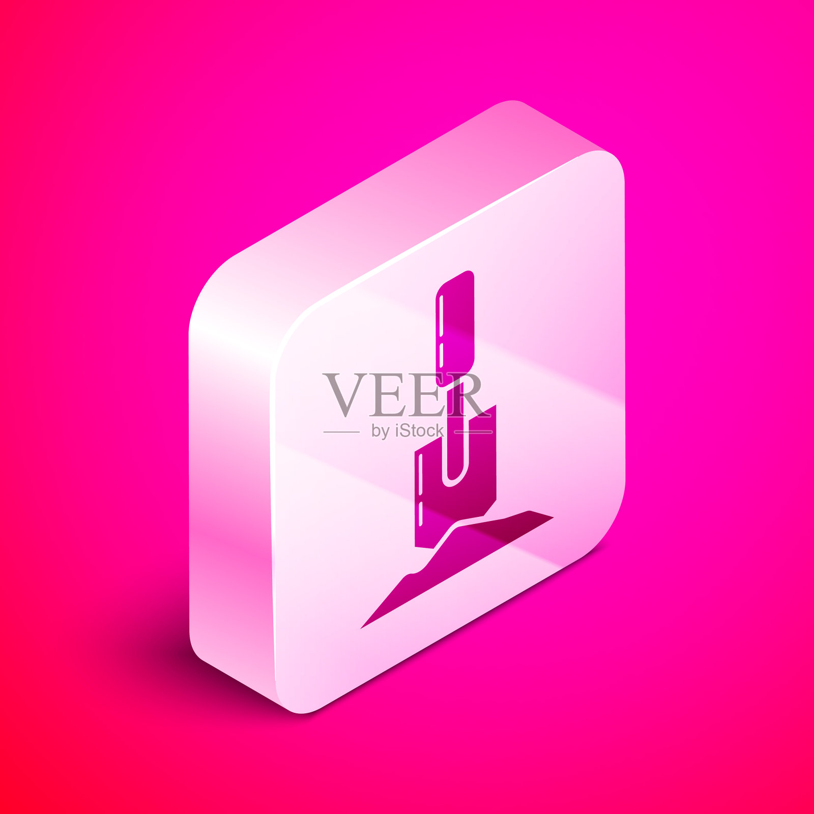 等距铲在地面图标隔离上图标素材