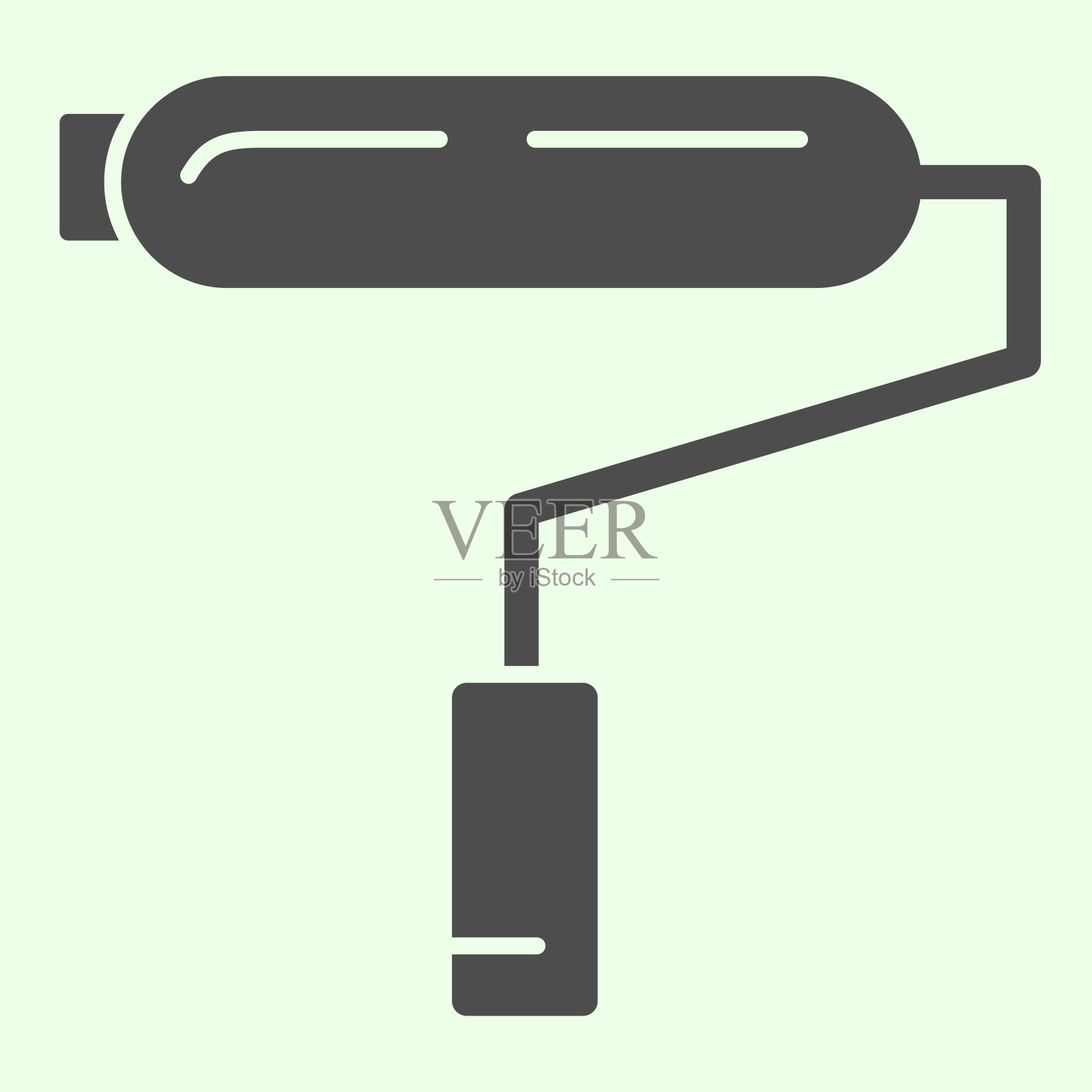 辊坚实的图标。翻新漆辊工具象形文字风格象形在白色背景上。建设和建设工具标志的移动概念和网页设计。矢量图形。插画图片素材