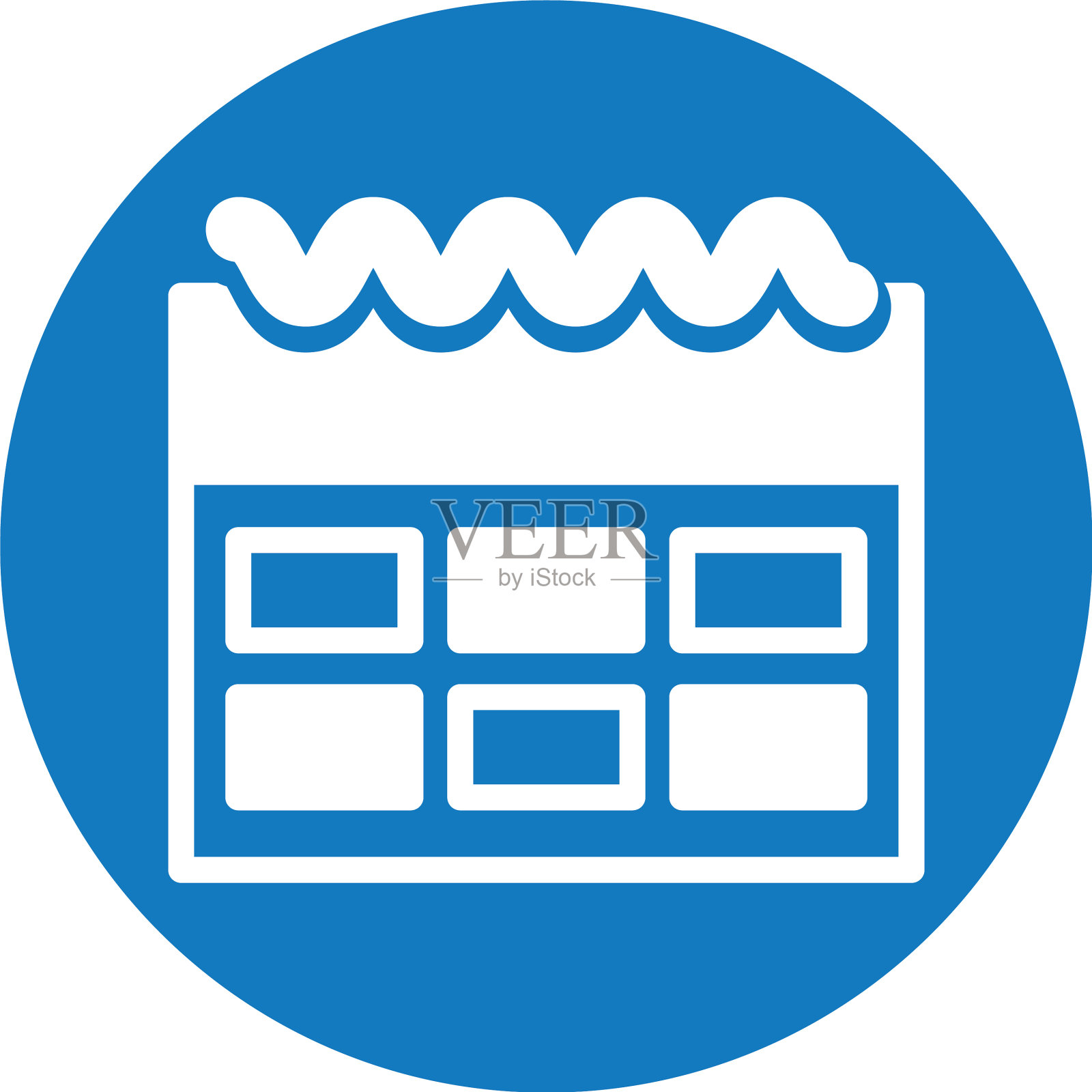 孤立的日历块和平面设计图标素材