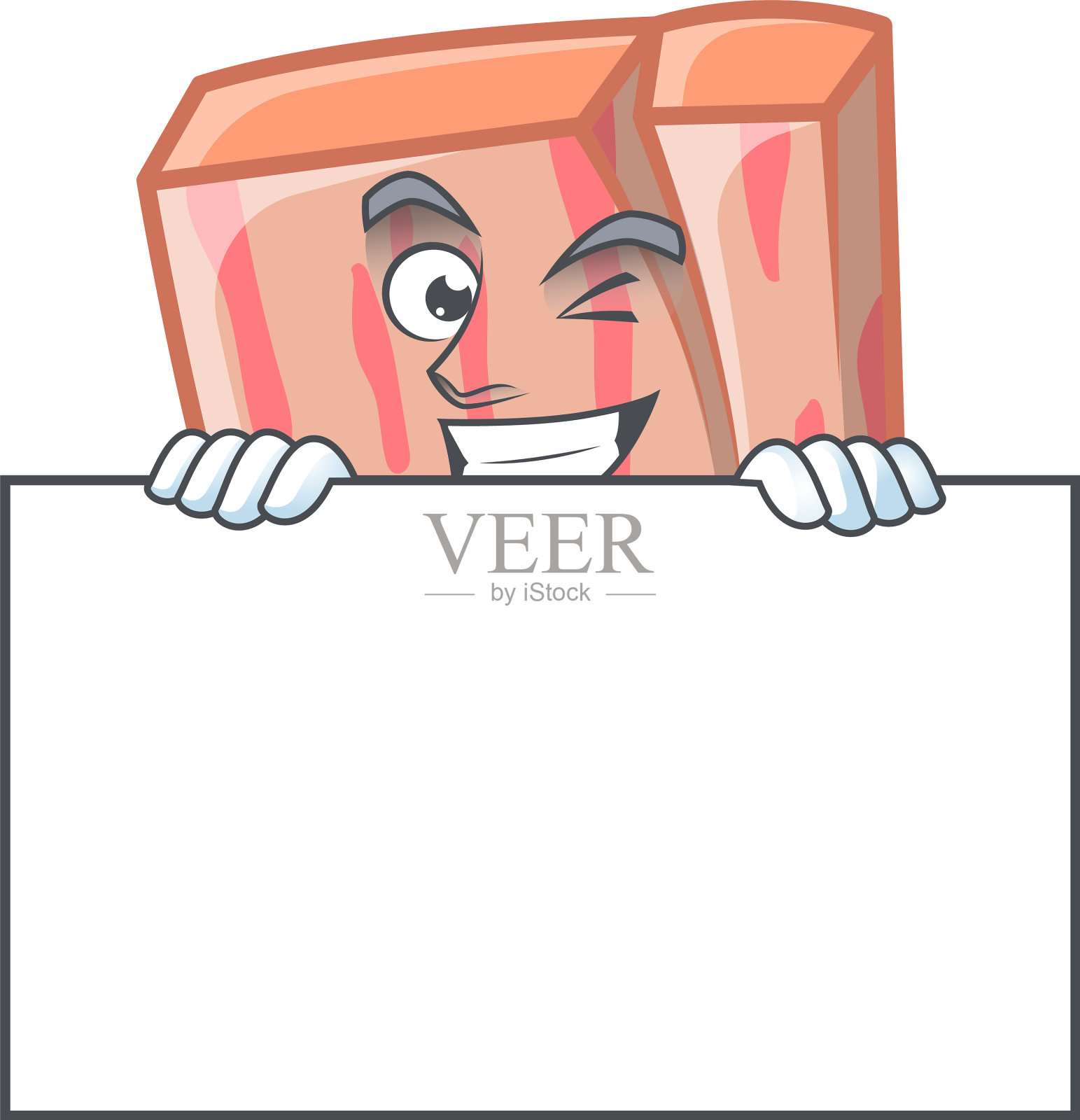 鲜肉卡通与斜眼与板插画图片素材