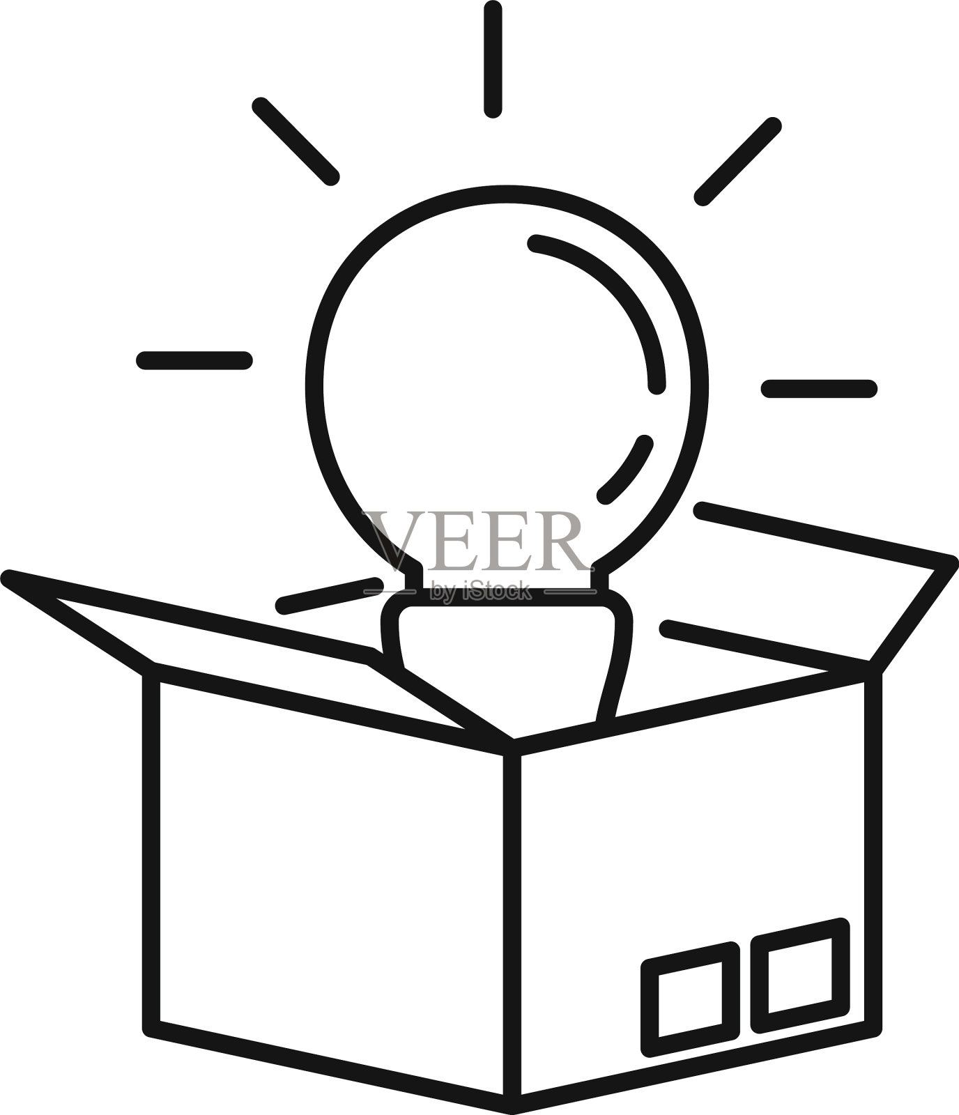 融资众筹创意图标轮廓风格图标素材