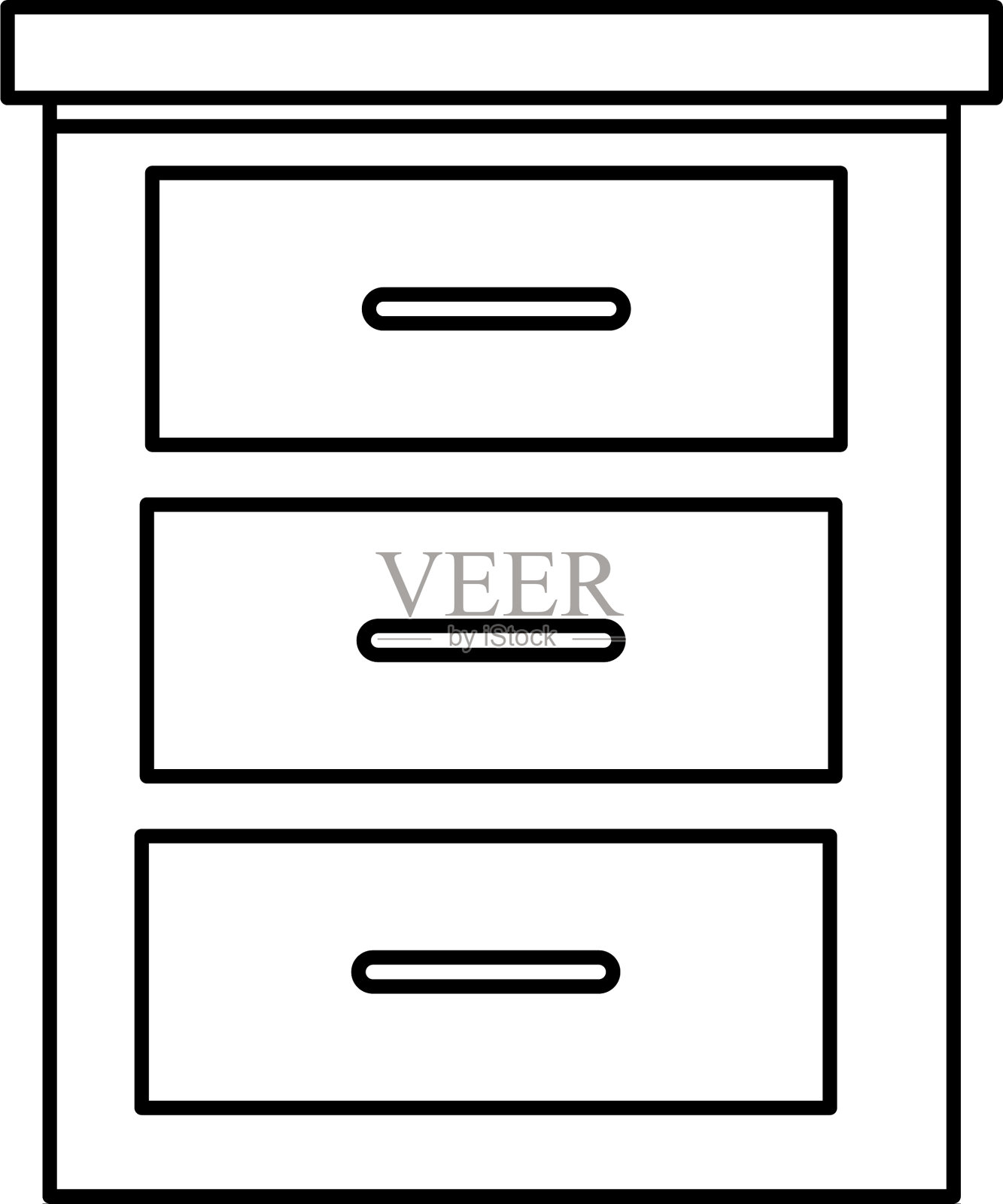 木制抽屉家具线条风格图标设计元素图片
