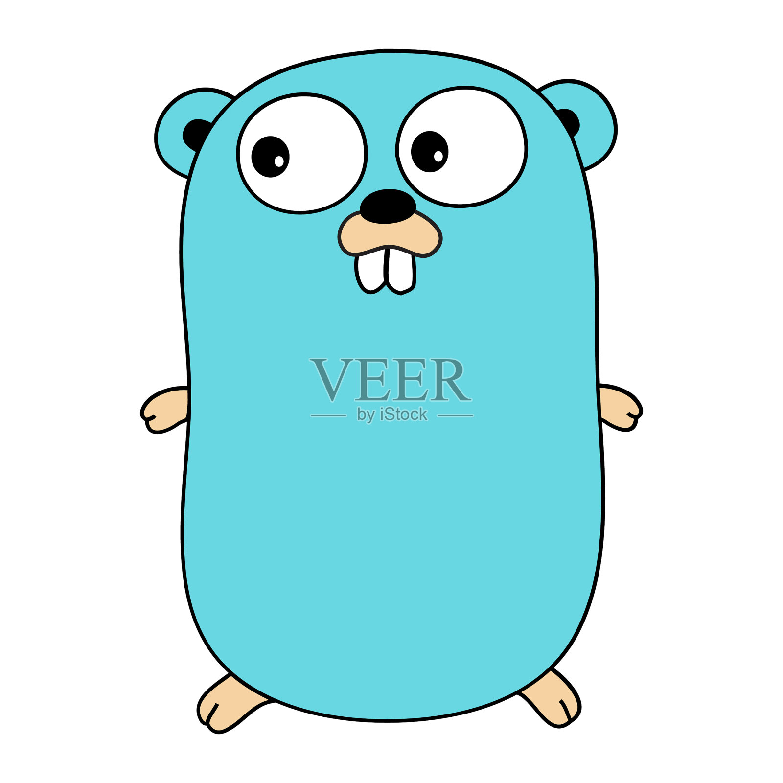 戈朗徽蓝地鼠设计元素图片