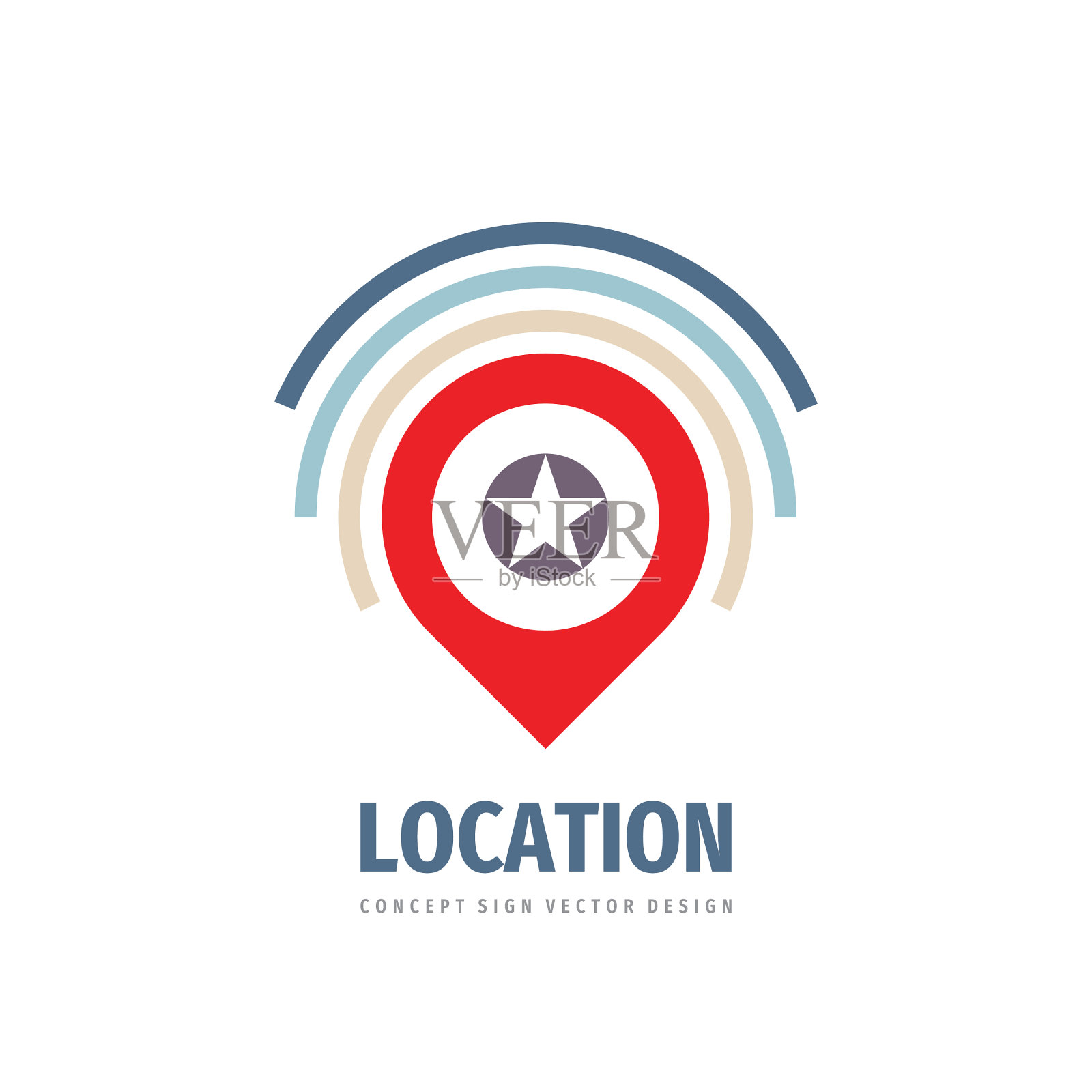 地理位置概念logo模板设计地理点插画图片素材