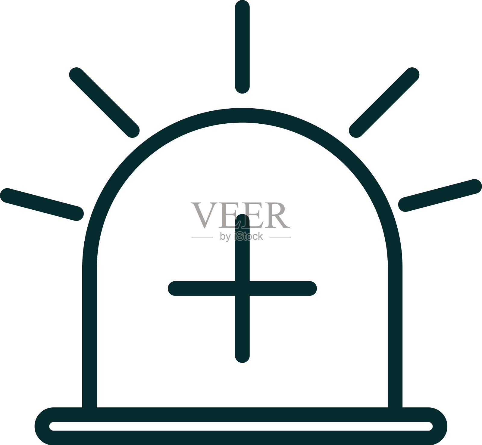 警笛警报设备医疗图标线图标素材