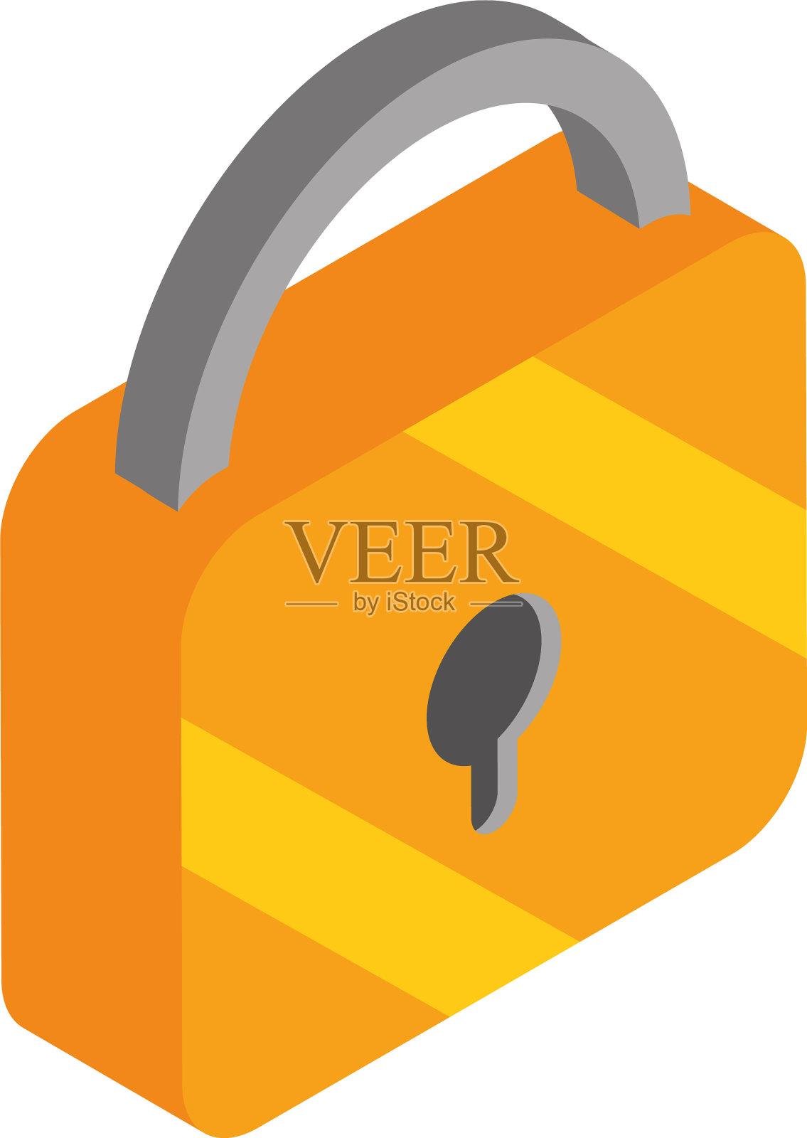 安全社交媒体等距图标设计元素图片