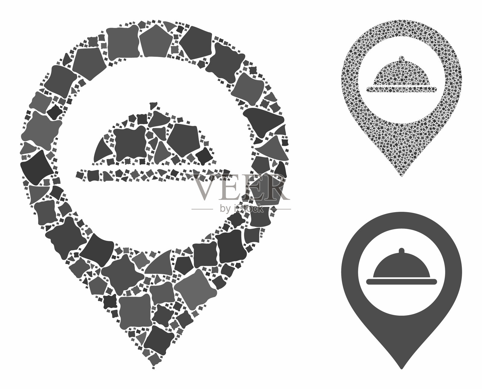 膳食标记组成图标褴褛的物品插画图片素材