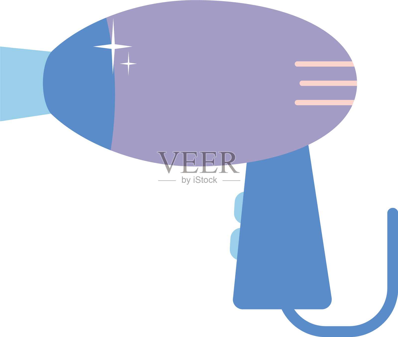 孤立电吹风图标平面设计设计元素图片