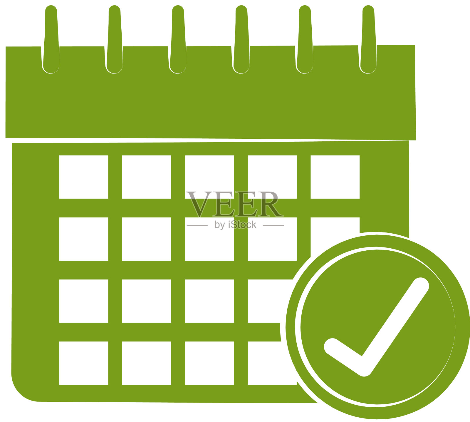 孤立日历图标剪影设计设计元素图片