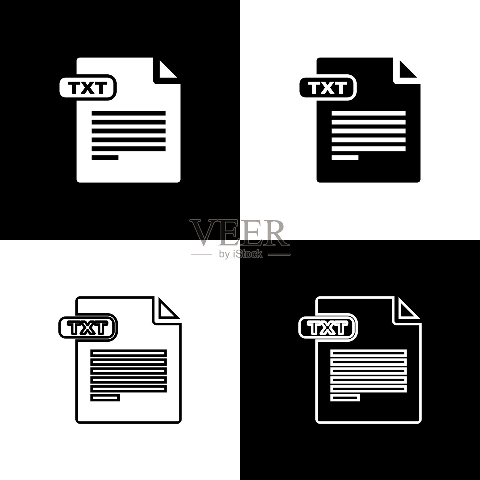 设置TXT文件文件下载TXT按钮图标插画图片素材