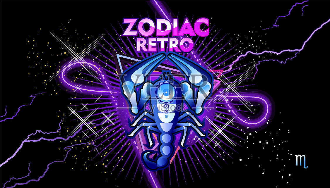 天蝎星座插画图片素材