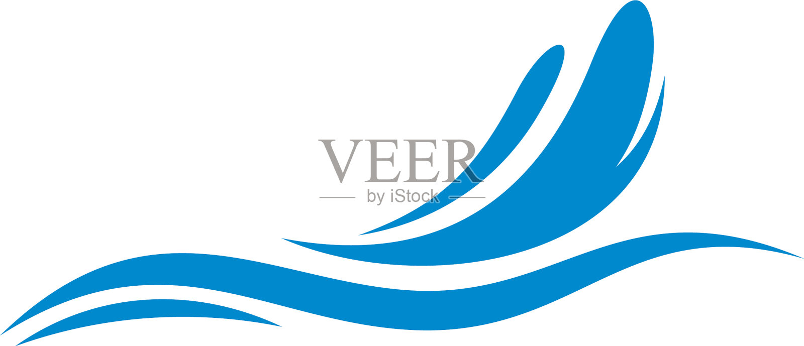 水波标志设计图标符号模板设计元素图片