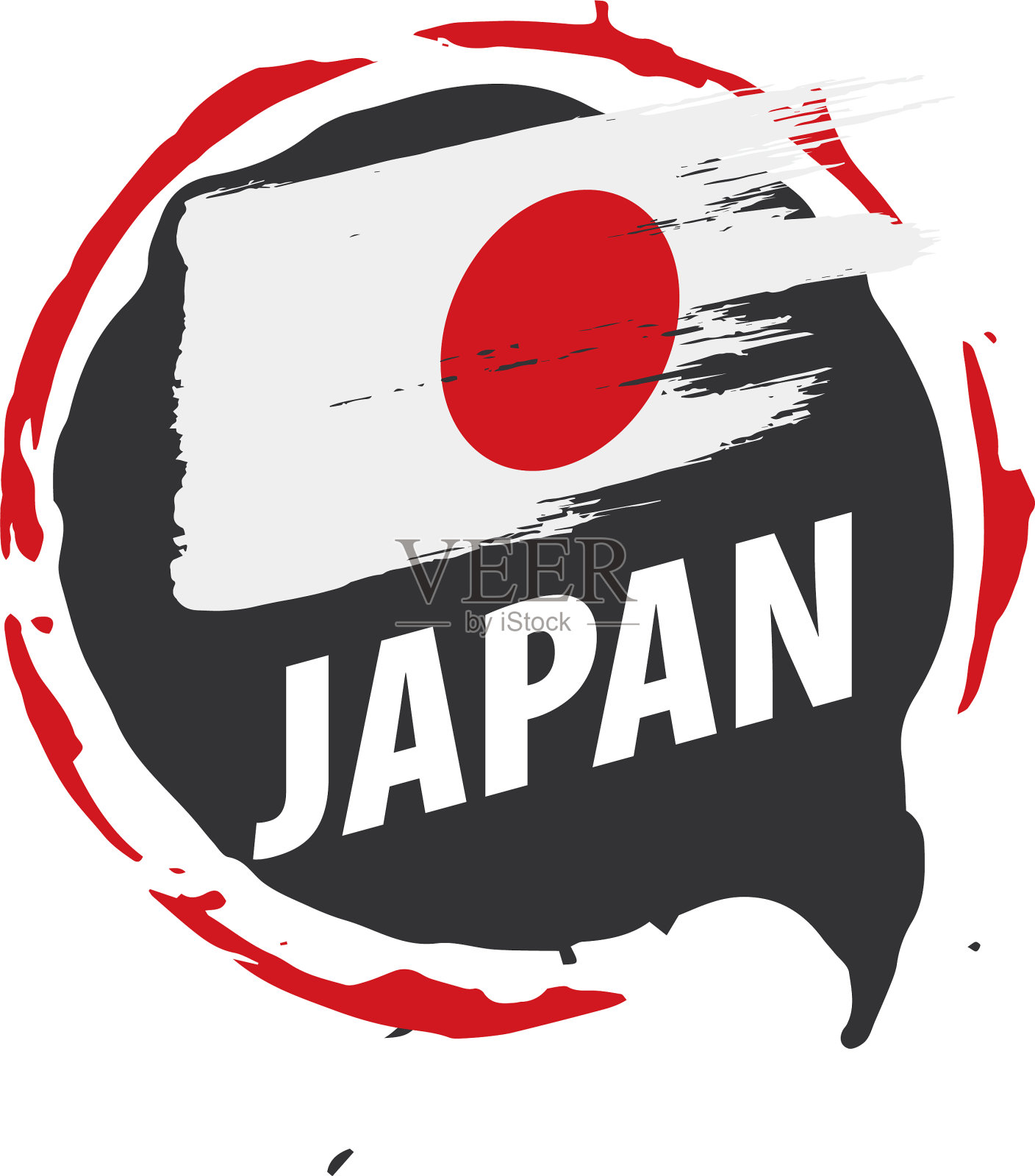 日本国旗上有白色设计元素图片