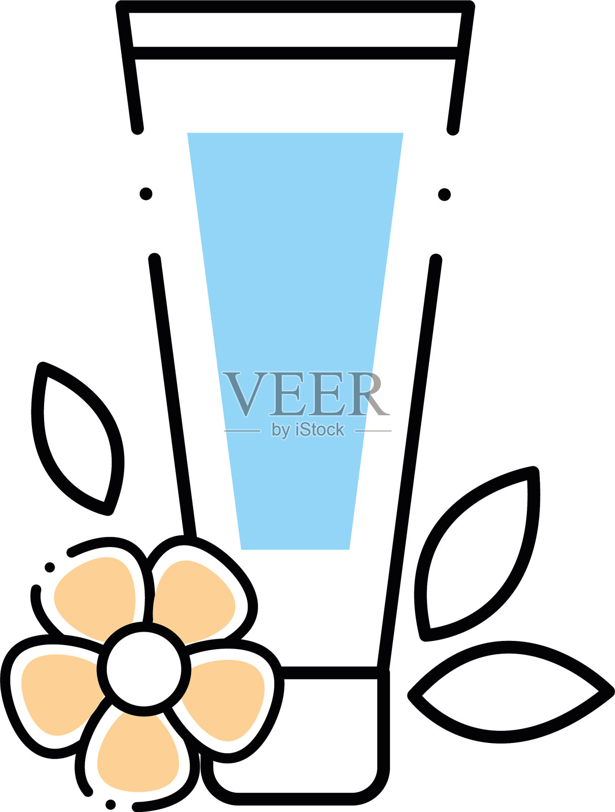 水疗瓶产品填充风格图标设计元素图片