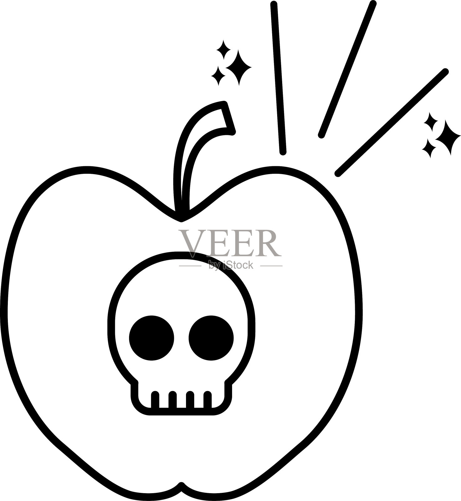 想象力神秘魔幻线条风格图标设计元素图片