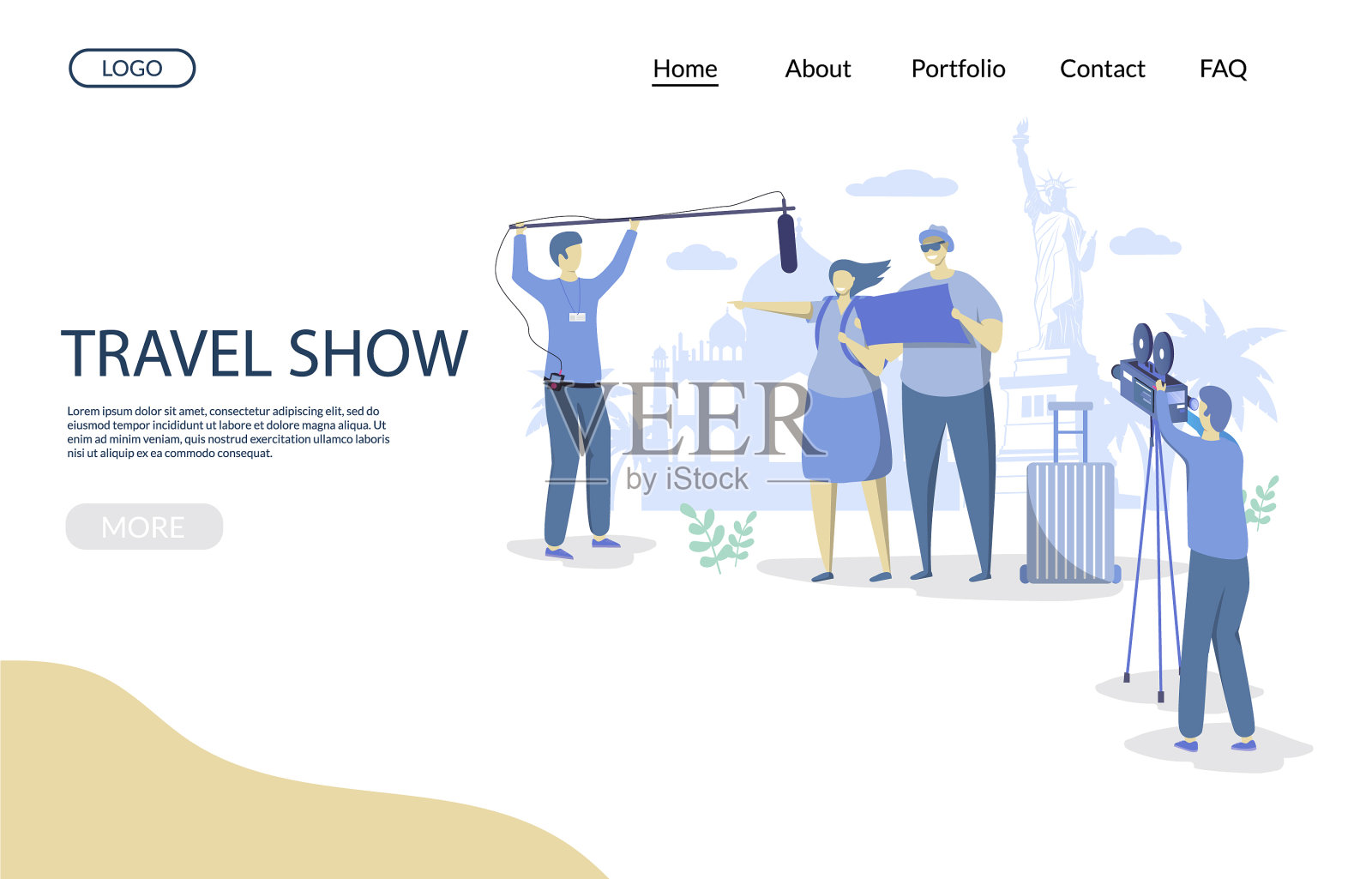 旅游展示网站登陆页面设计设计模板素材