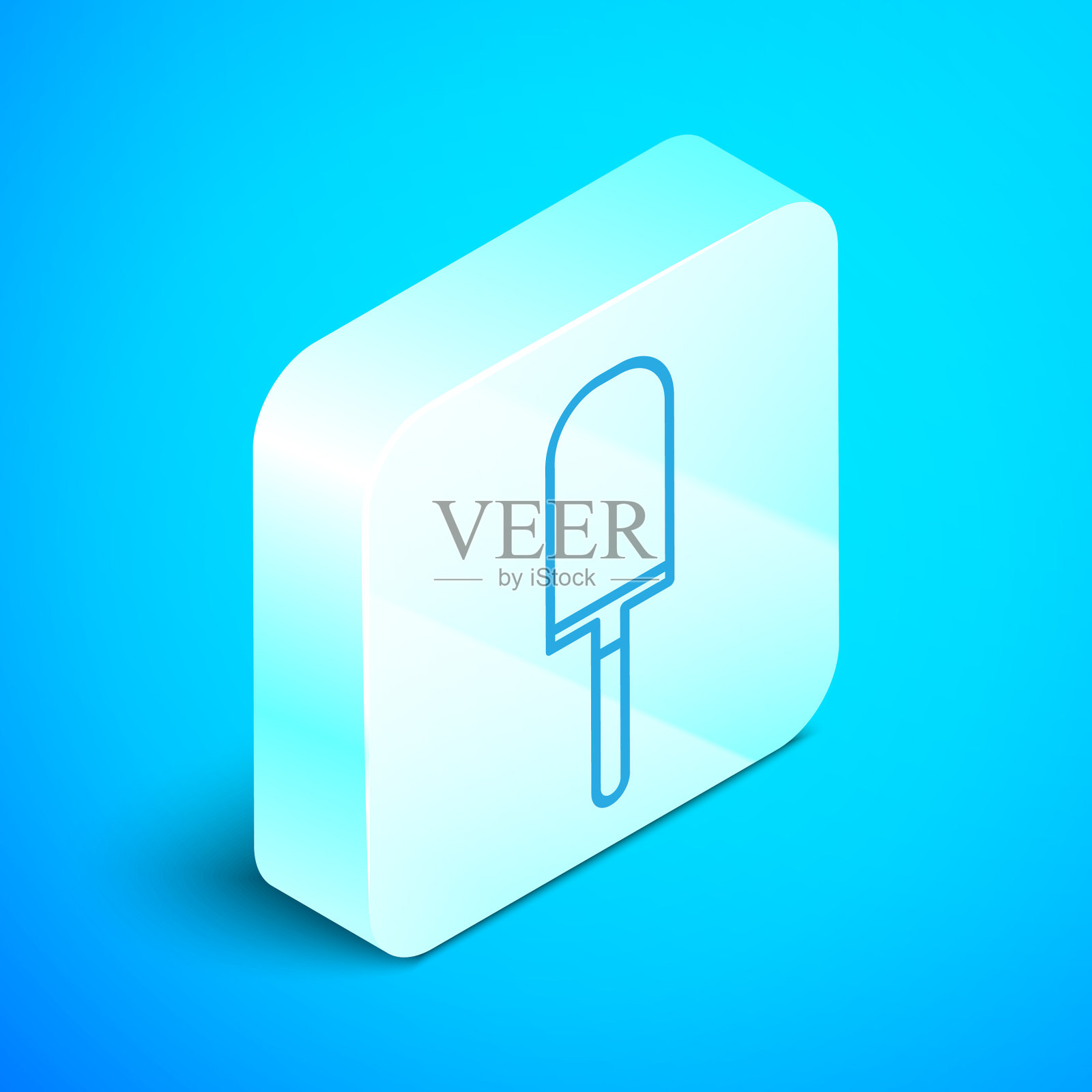 等距线花园泥铲、铁锹或铁铲图标插画图片素材