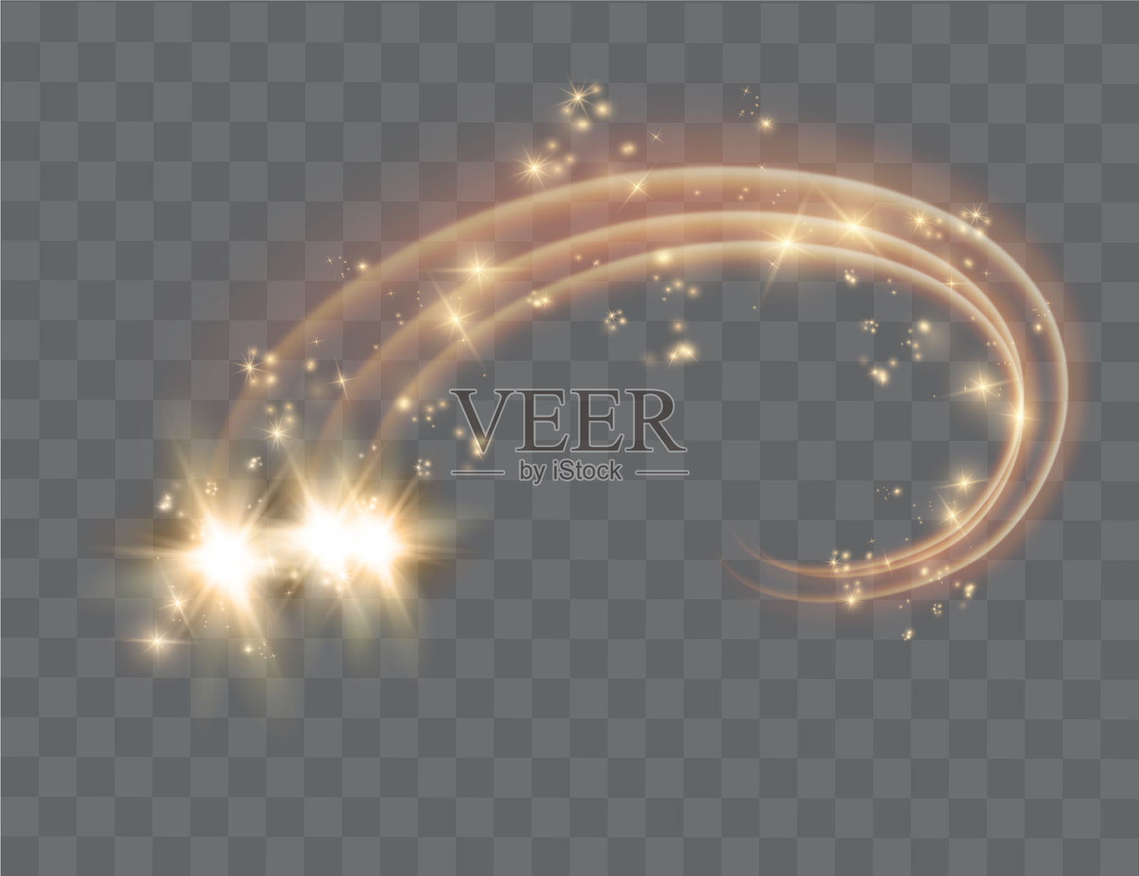 用抽象的魔术辉光星光效果插画图片素材