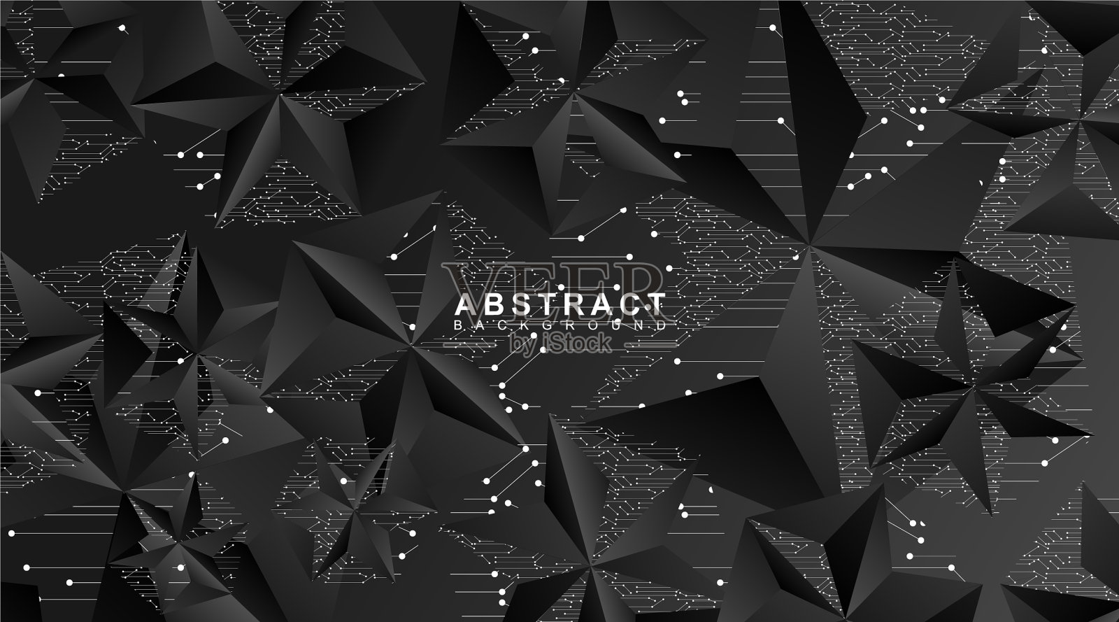 抽象多边形空间从一个低暗多边形插画图片素材