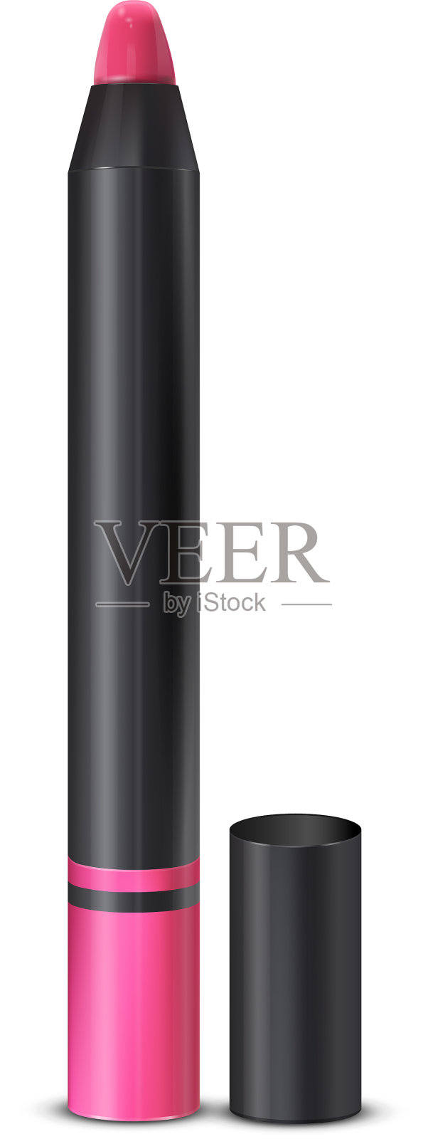 白色背景下香水瓶的特写镜头设计元素图片