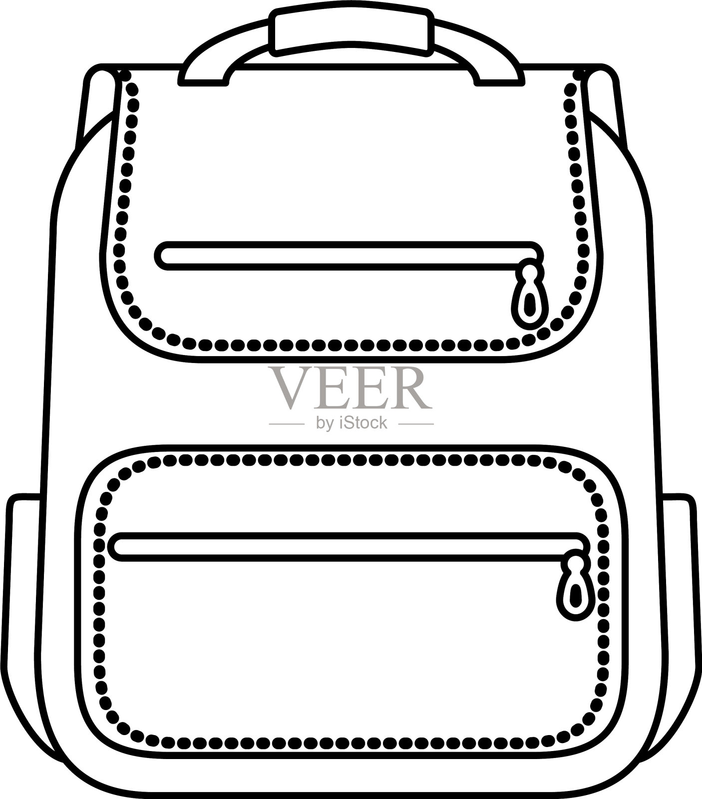 书包供给教育孤立的标志设计元素图片