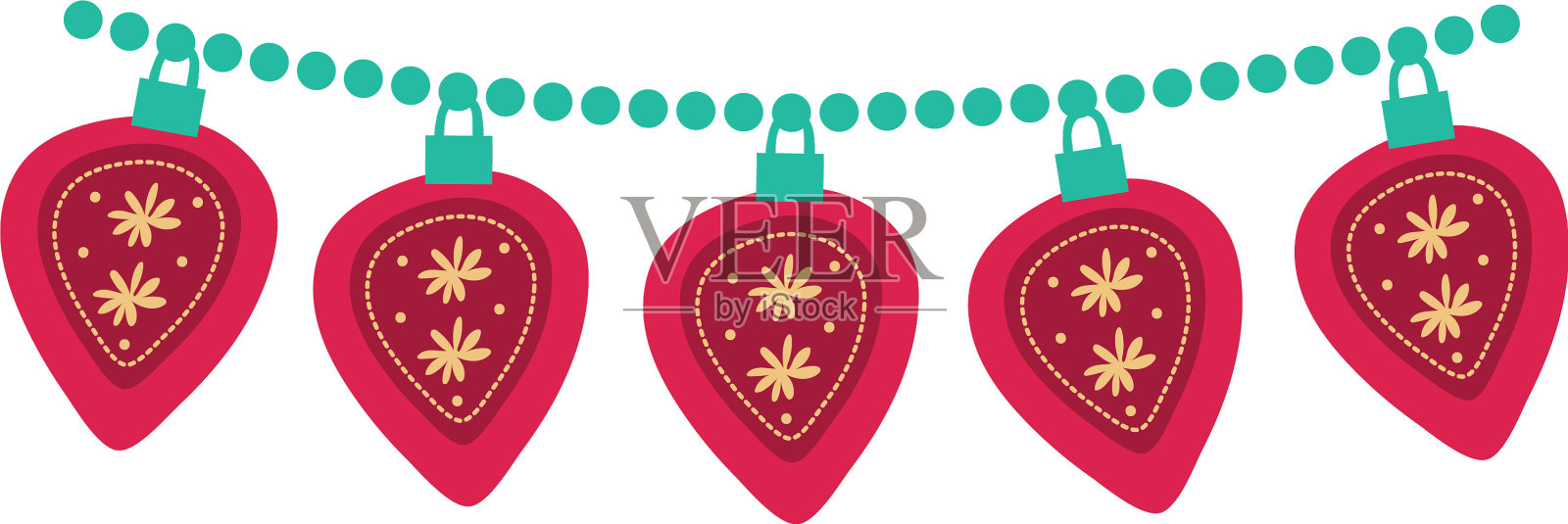 圣诞快乐球装饰挂设计元素图片