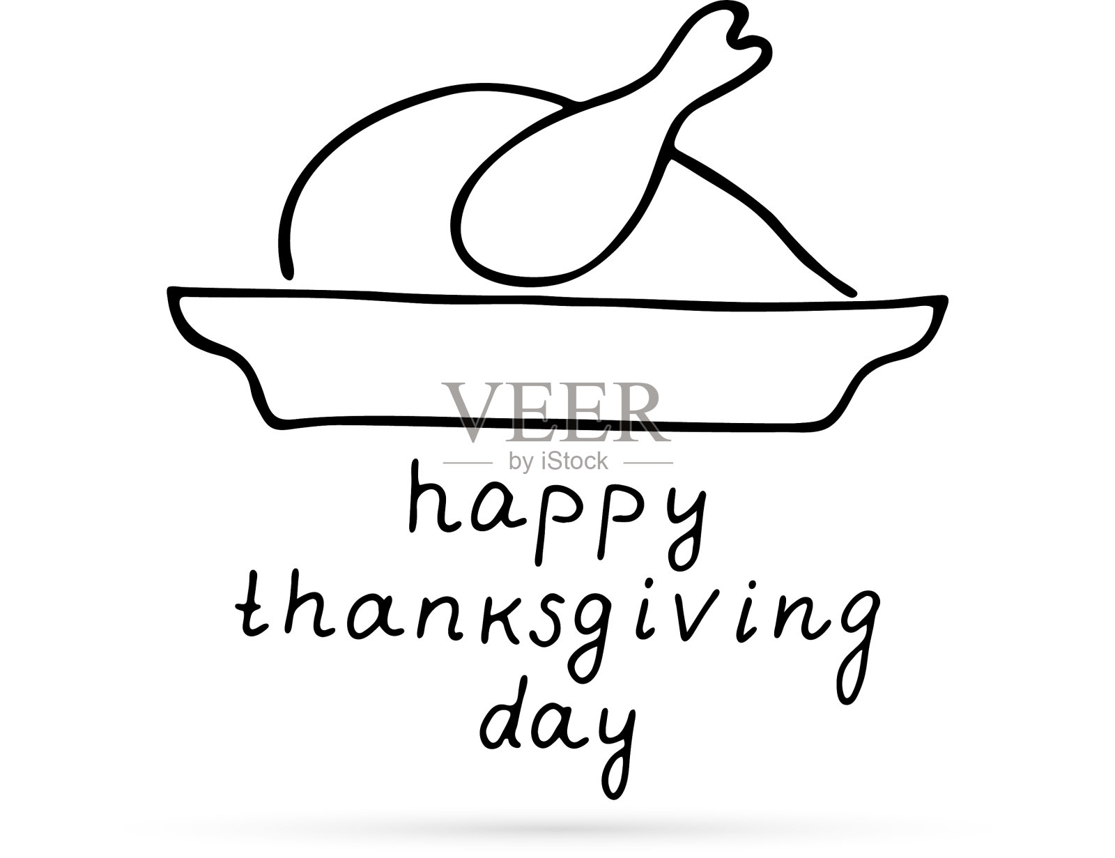 感恩节图标儿童手绘涂鸦插画图片素材