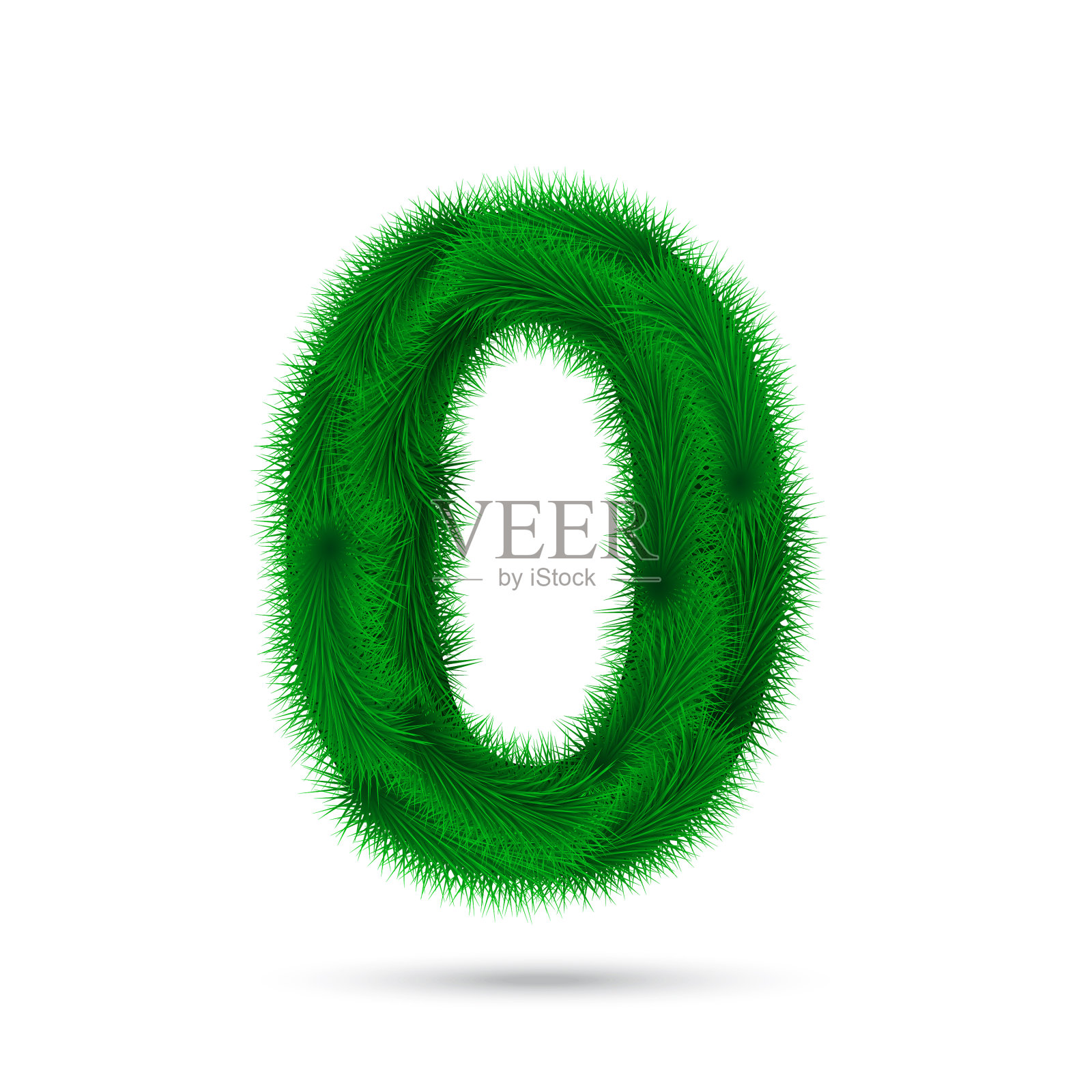 装饰信冷杉树孤立在白色设计元素图片