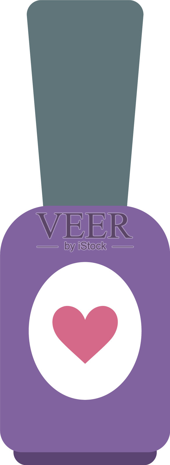 化妆品指甲油图标上的白色背景设计元素图片