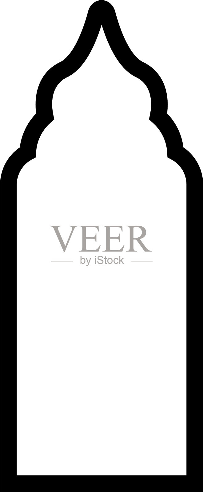 门清真寺图标设计模板孤立设计元素图片