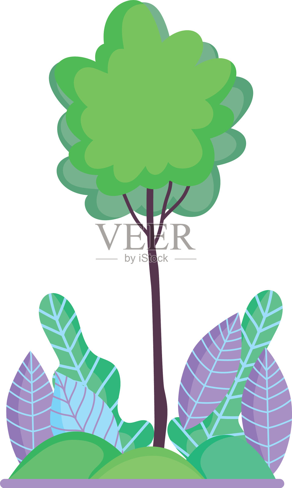 景观树草自然叶生态设计元素图片