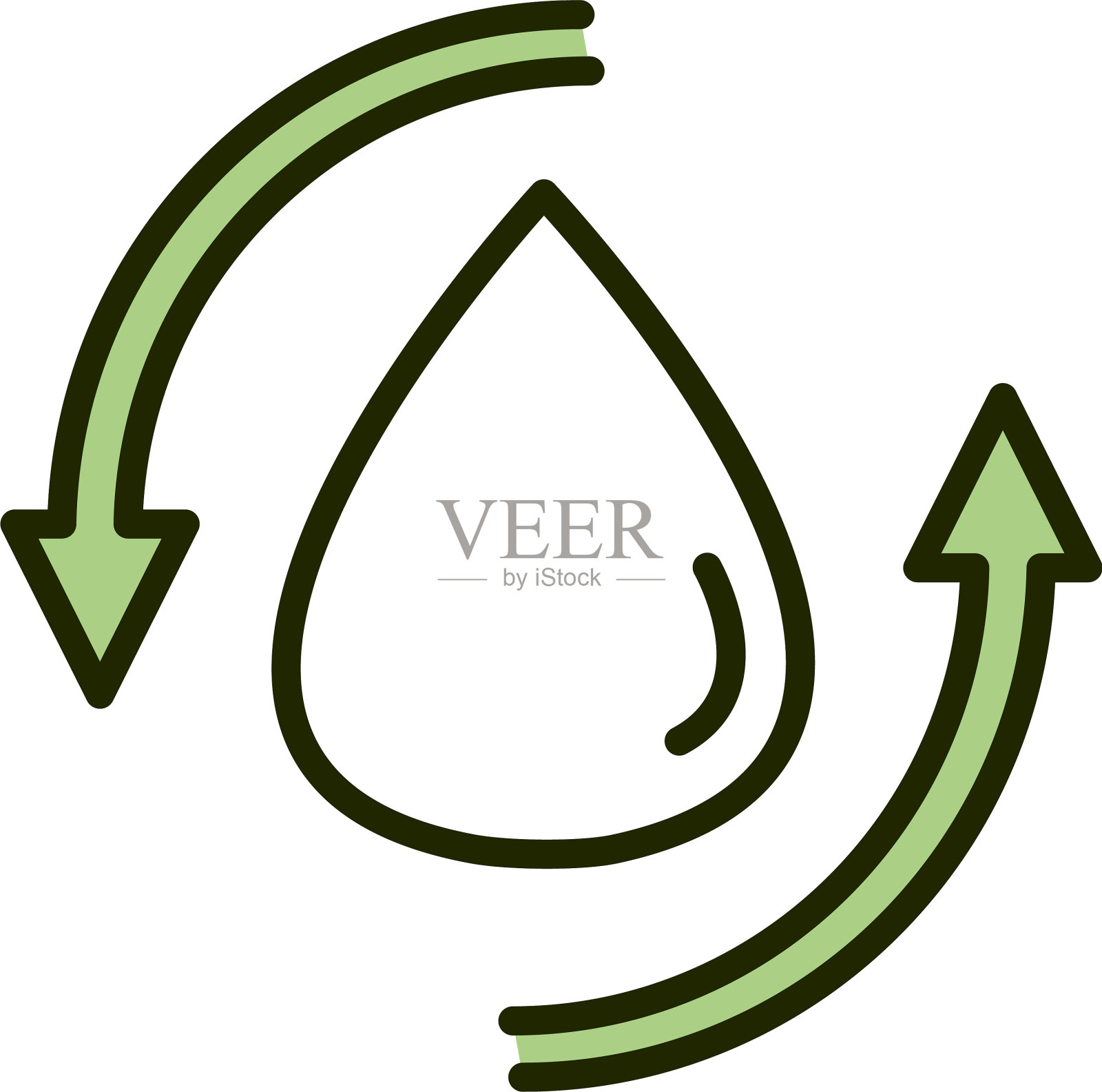 水环境生态线与填设计元素图片