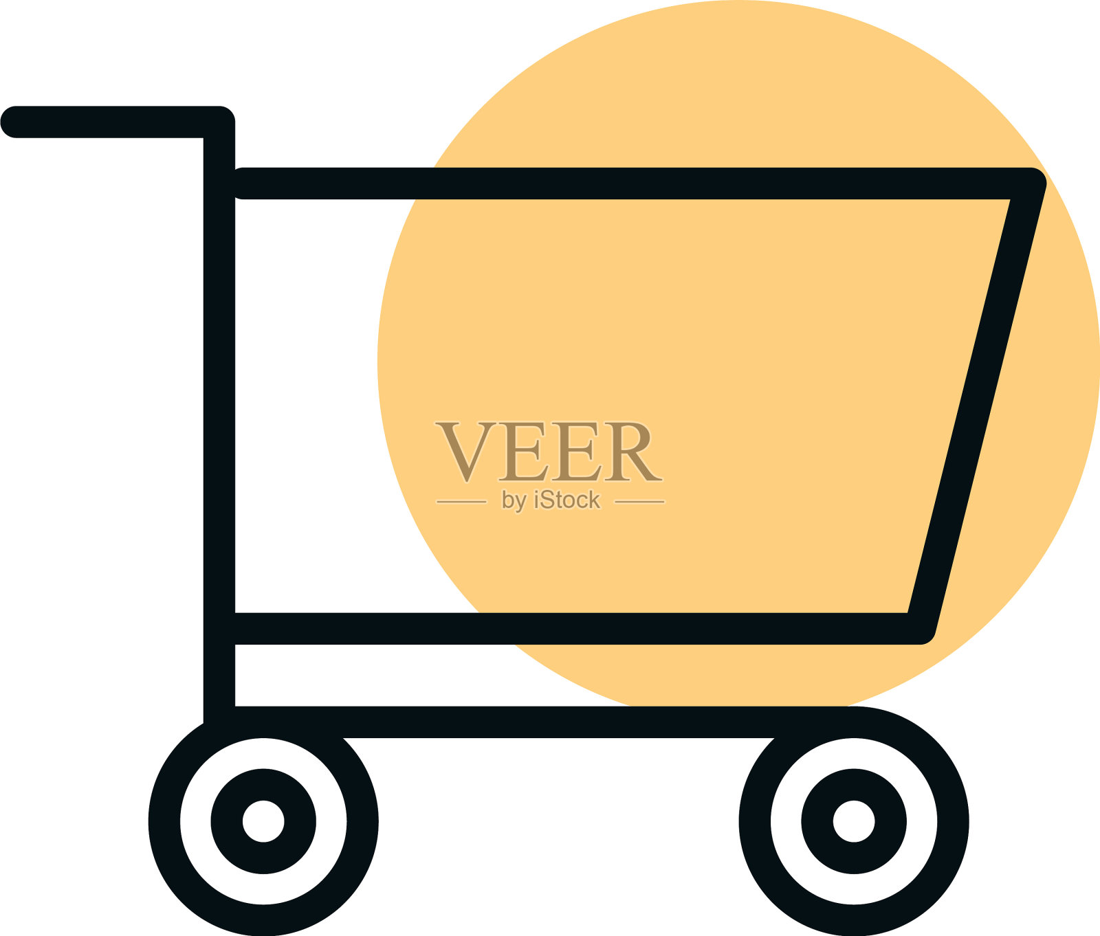 购物车市场商业购物线风格网点颜色设计元素图片