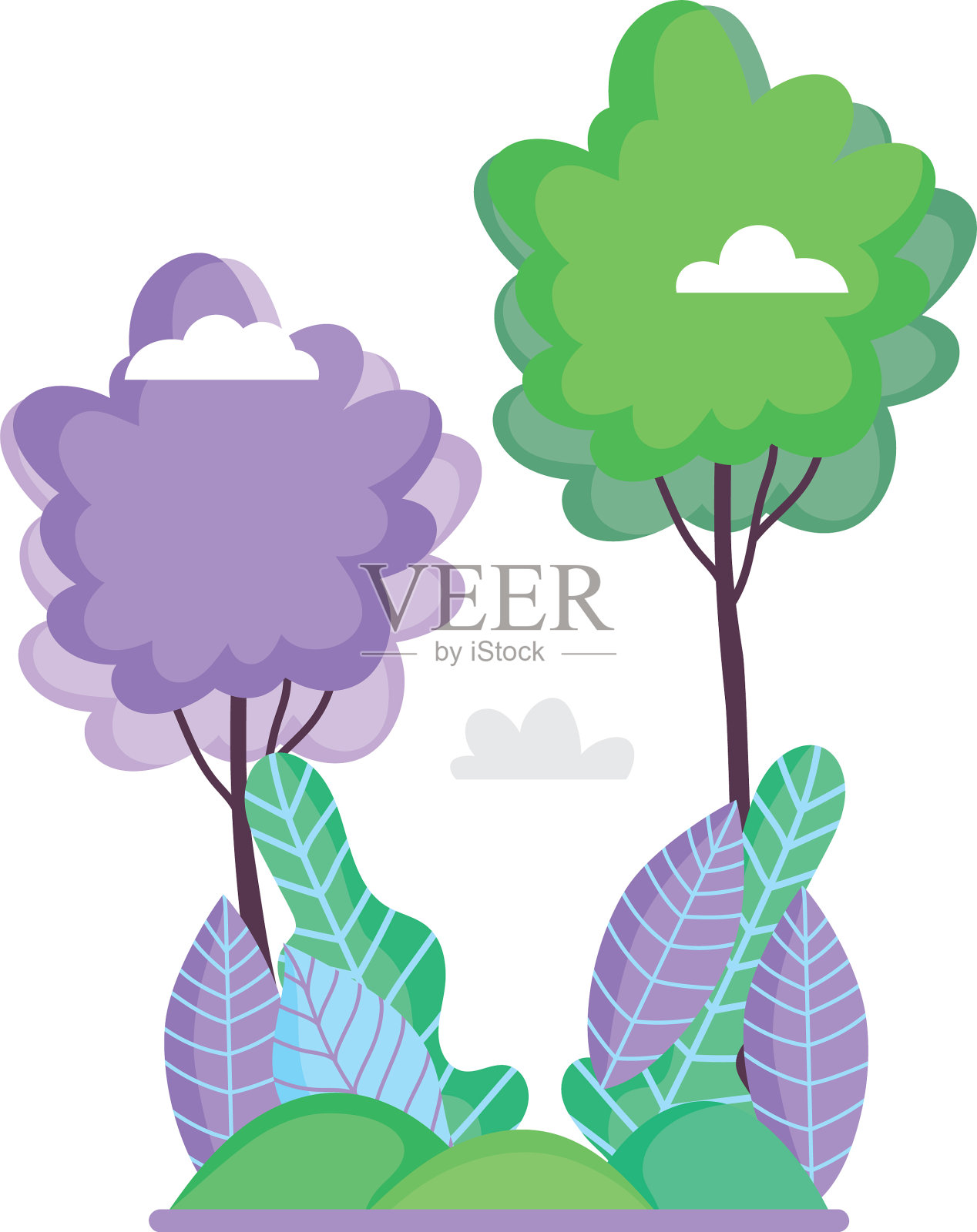 景观树木，草，自然，树叶生态设计元素图片