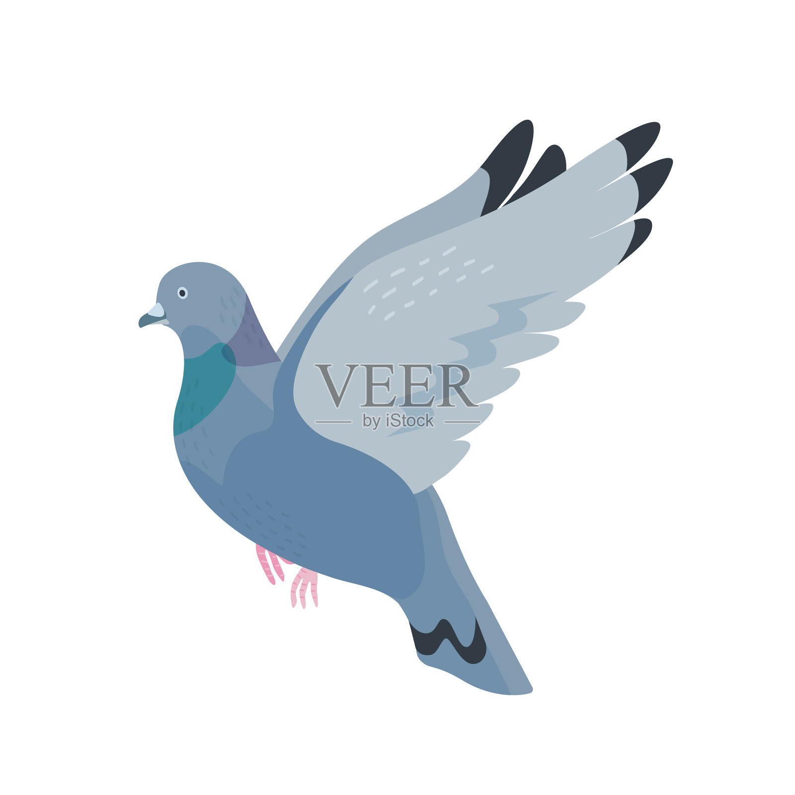 灰鸽群设计元素图片