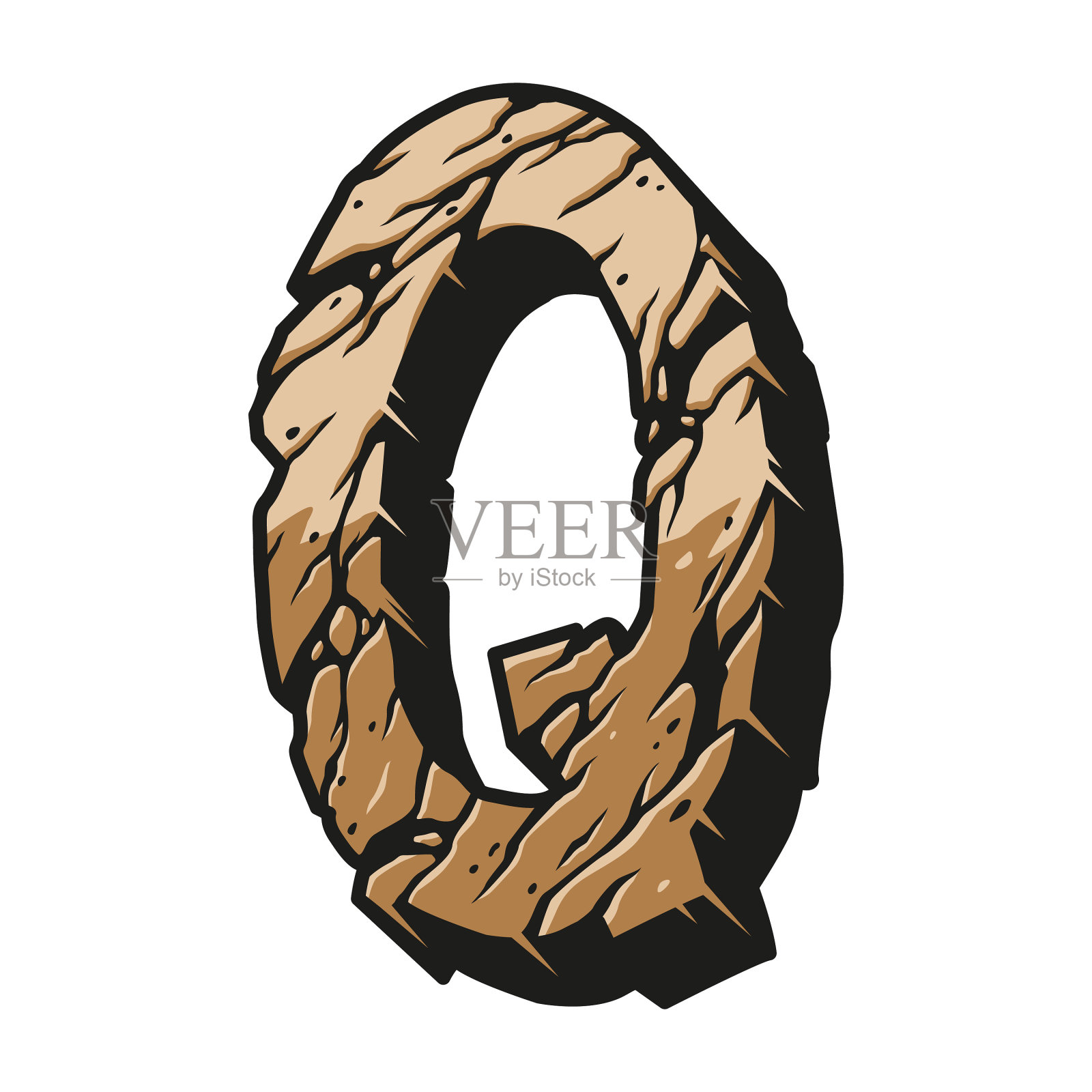 彩色字母q沙漠设计理念设计元素图片