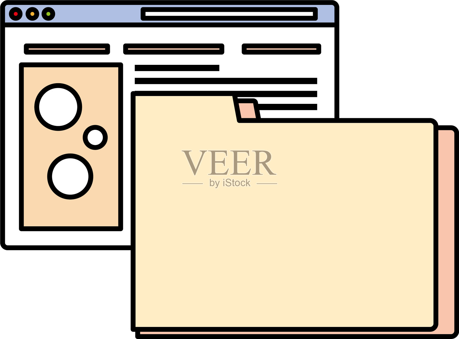 白色背景的社交网络档案设计元素图片