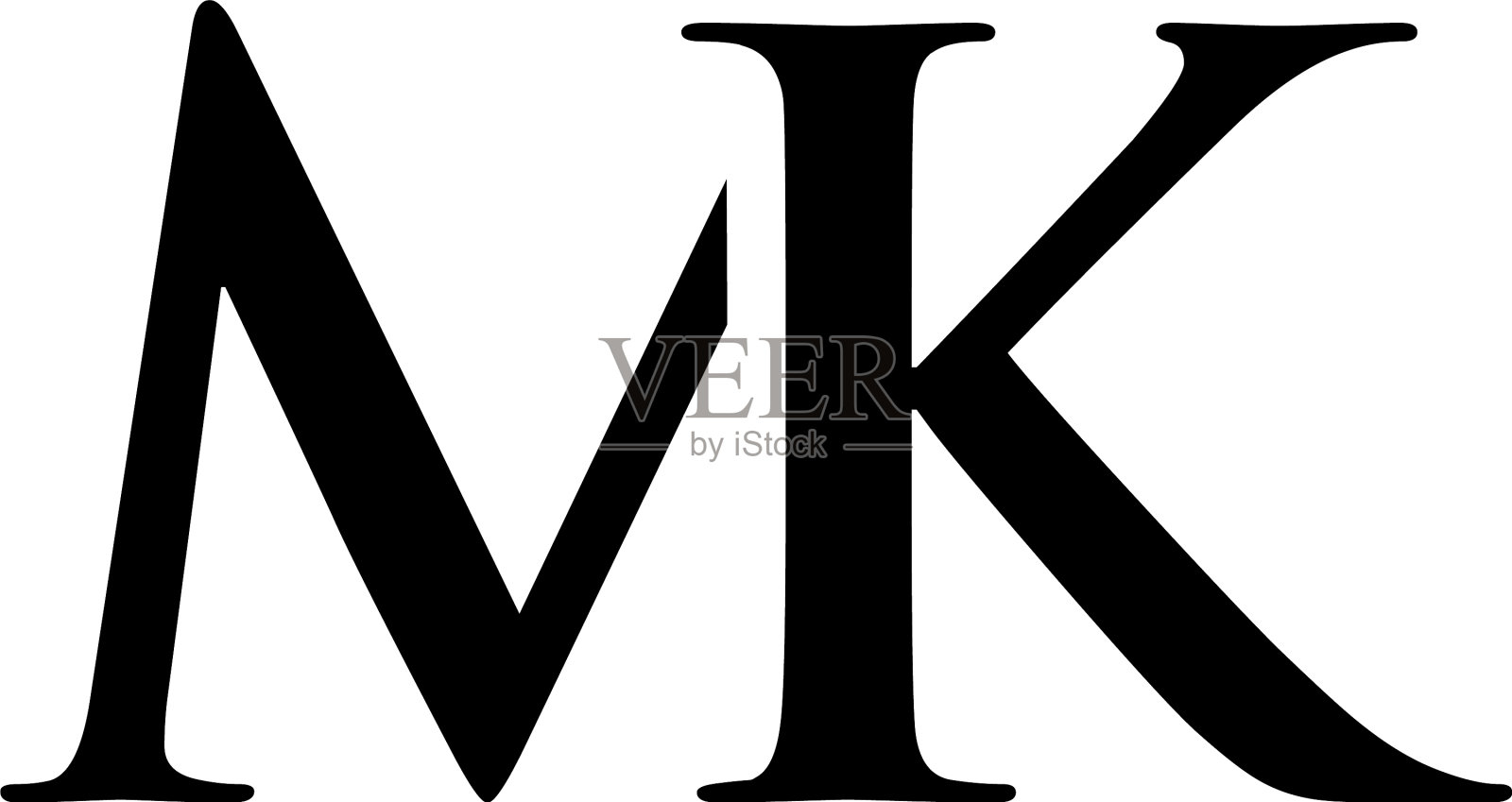 最初的mk字母表标识设计模板设计元素图片
