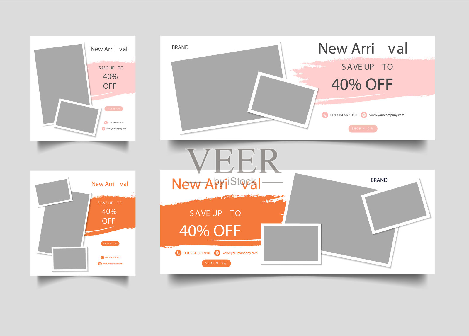 时尚销售facebook封面横幅模板设计模板素材